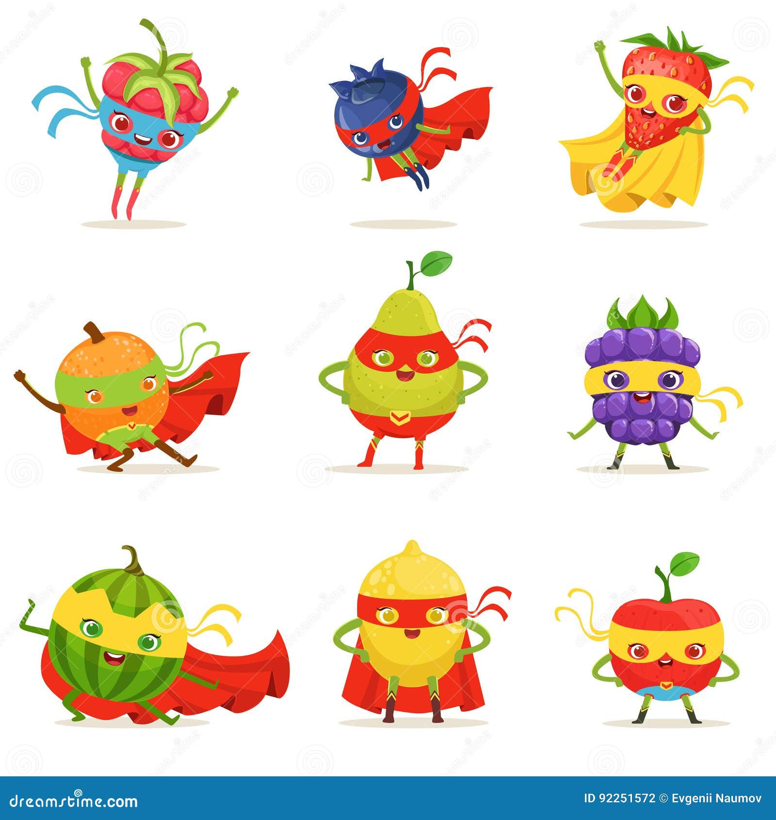 Wallpaper #YWfCDJMBSpphPi3-L-BK532 Superhero Fruits in Masks and Capes Set of Cute Childish Cartoon