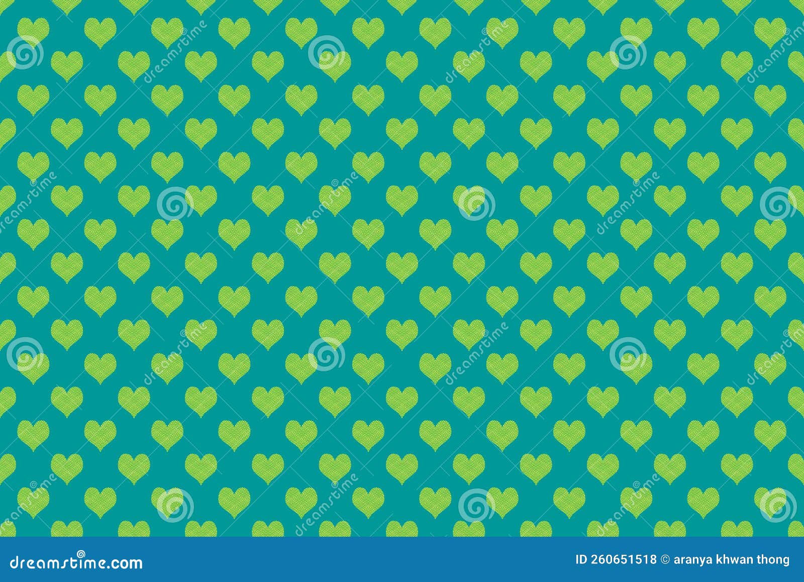 Wallpaper #Tmd395IBSpphPi3-tobx12 Seamless Green Heart Pattern on Cyan Color Background for Valentine