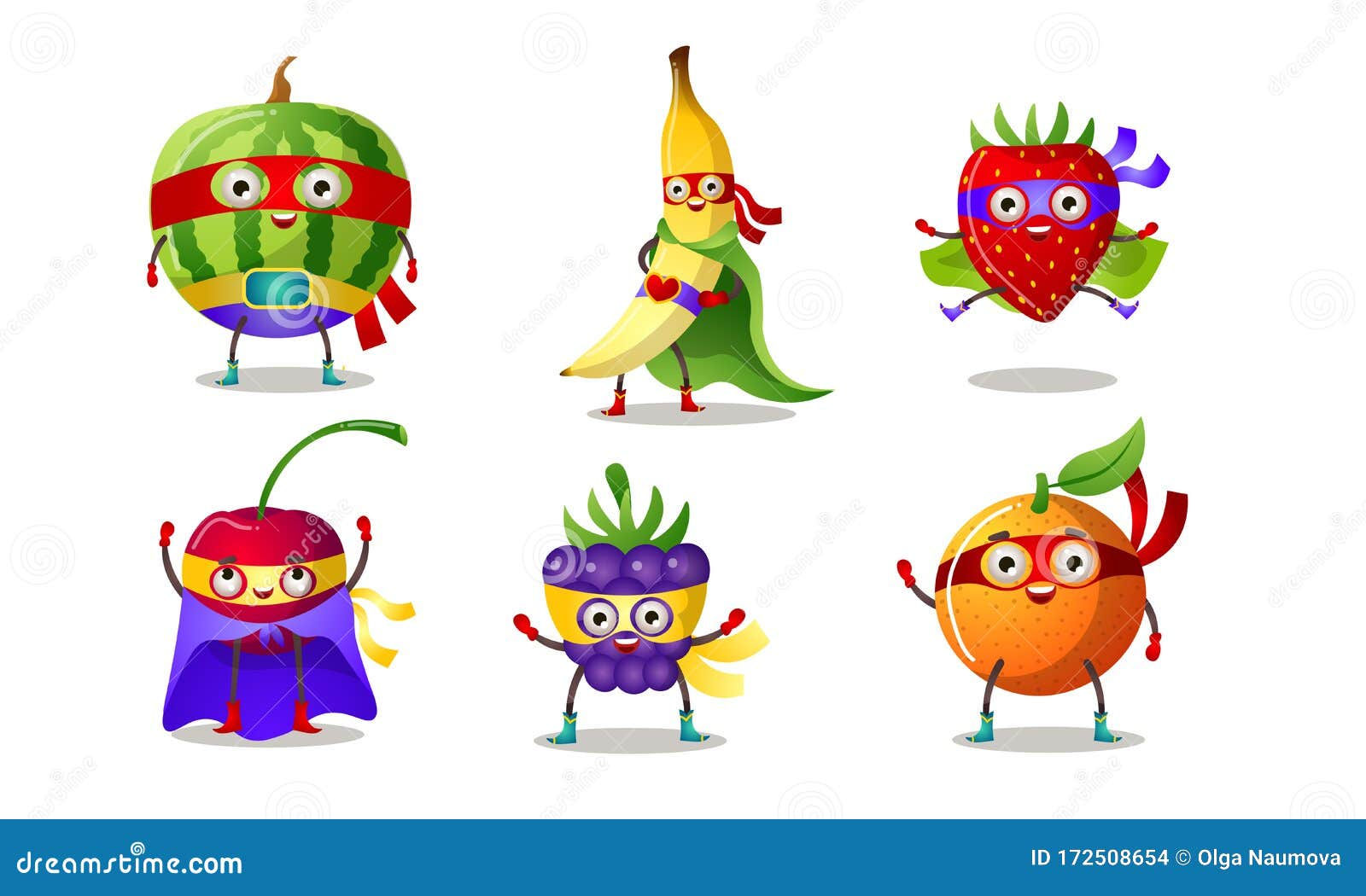 Wallpaper #YWfCDJMBSpphPi3-L-BK321 Set of Superhero Humanized Characters Fruit and Berry in Masks and