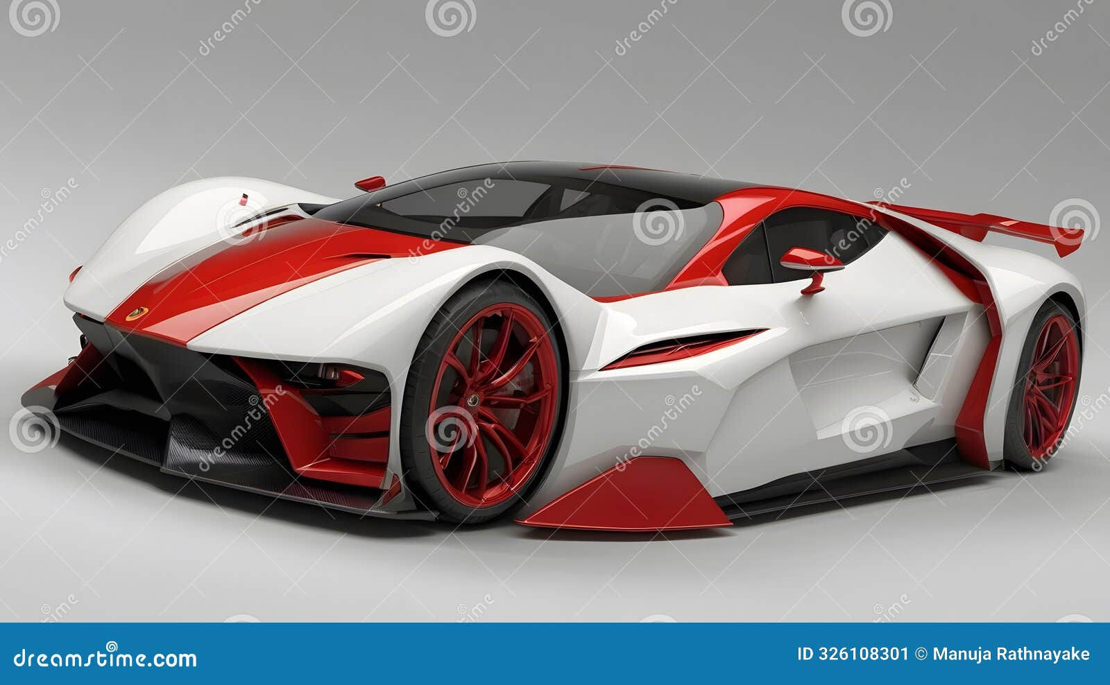 Wallpaper #04tGc5cBcm9NJah-BHT_10 Supercar Animated Futuristic Supercar on a White Background Stock