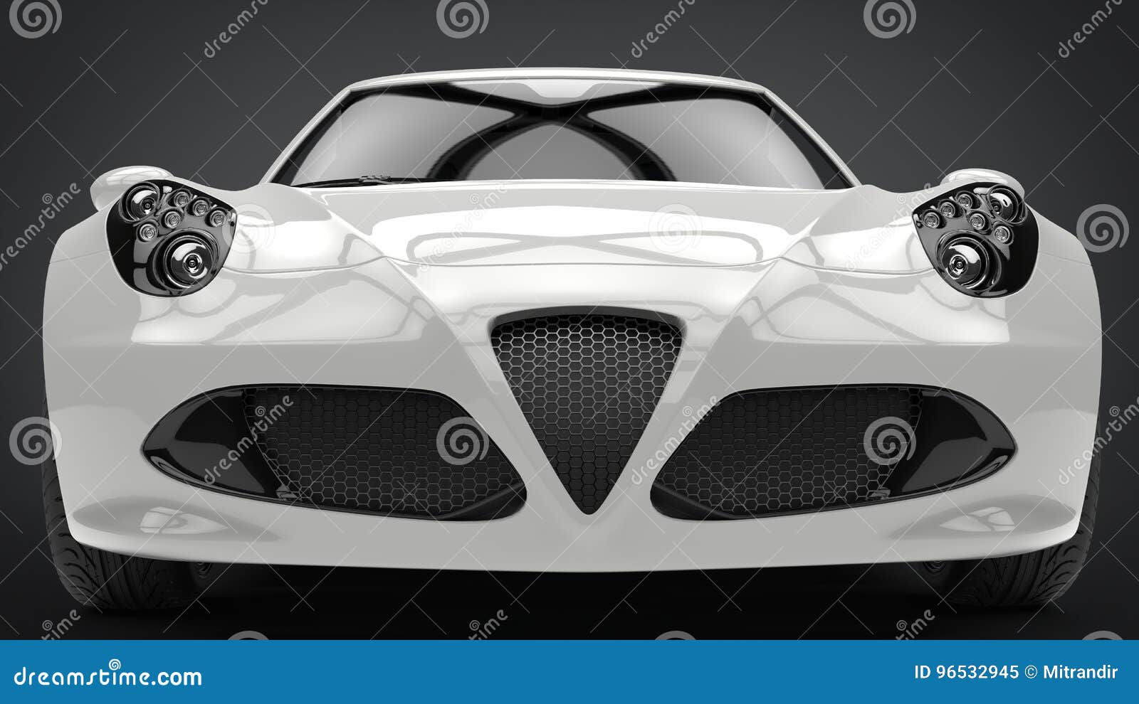 Wallpaper #Dhm-NY8BtGB6xQ78TqHR33 Sublime Modern White Super Sports Car Front View Editorial Image