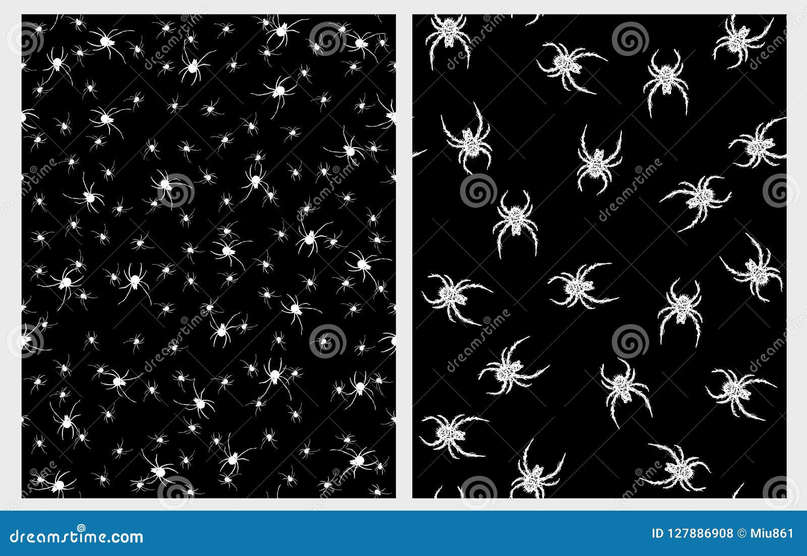 Wallpaper #FRkNE48BtGB6xQ78l2V841 Scary White Spiders Vector Patterns Creepy Halloween Illustrations