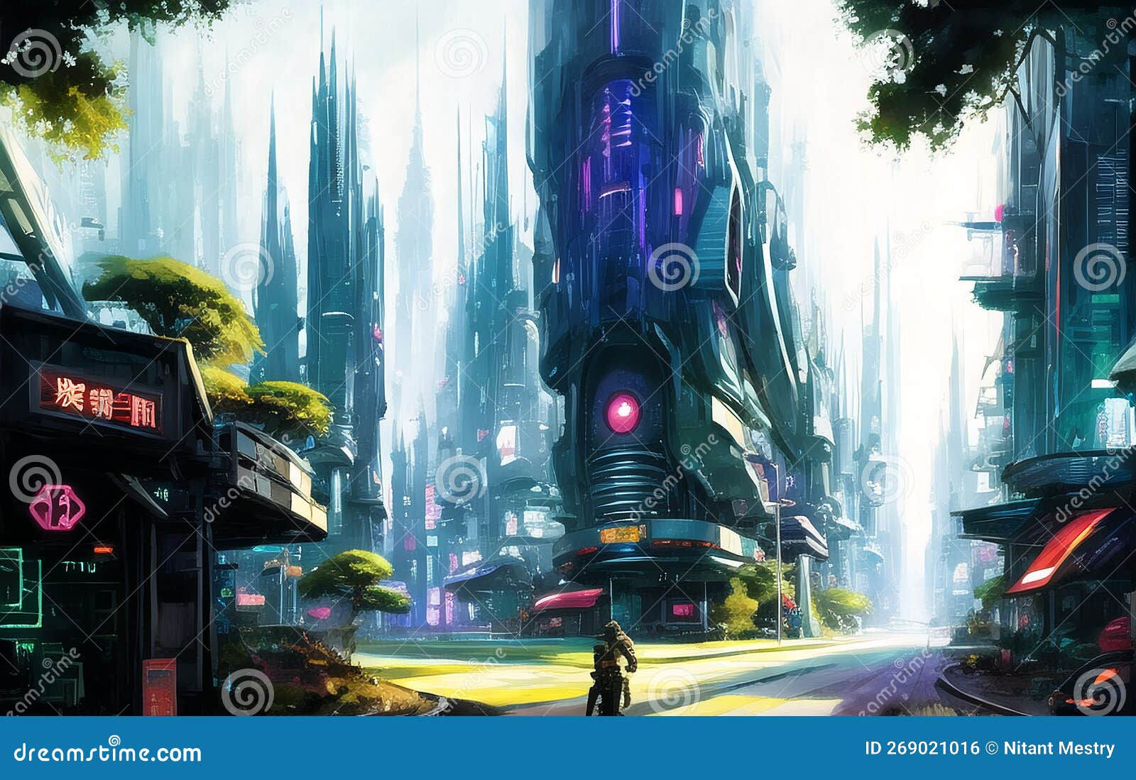 Wallpaper #mGcv8ZIBSpphPi3-O2pF48 Futuristic Modern Cyberpunk Design Stunning Lavish Cityscape