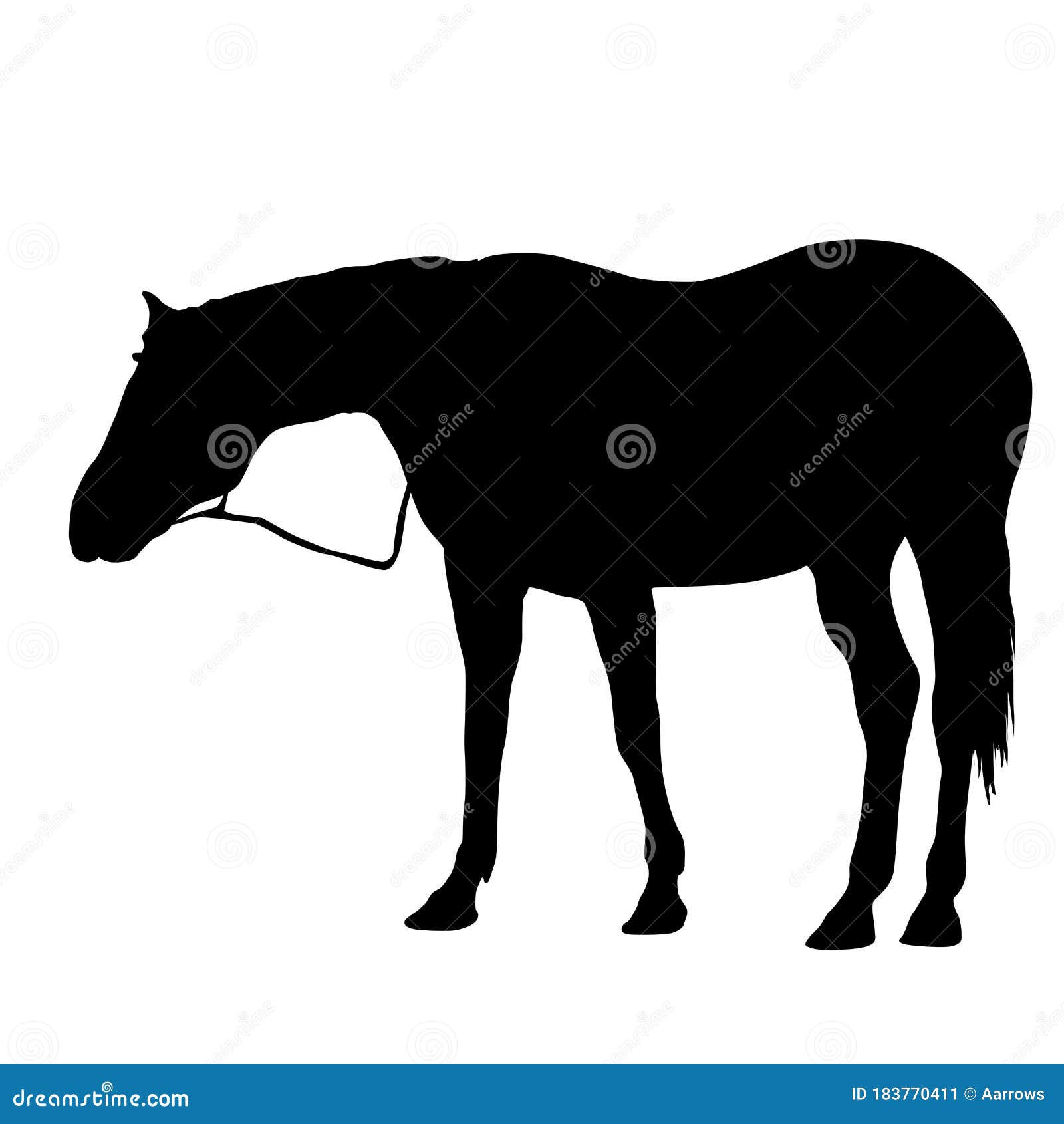Wallpaper #8GdFAZMBSpphPi3-Nanh5 Silhouette of Black Mustang Horse Vector Illustration Stock Vector