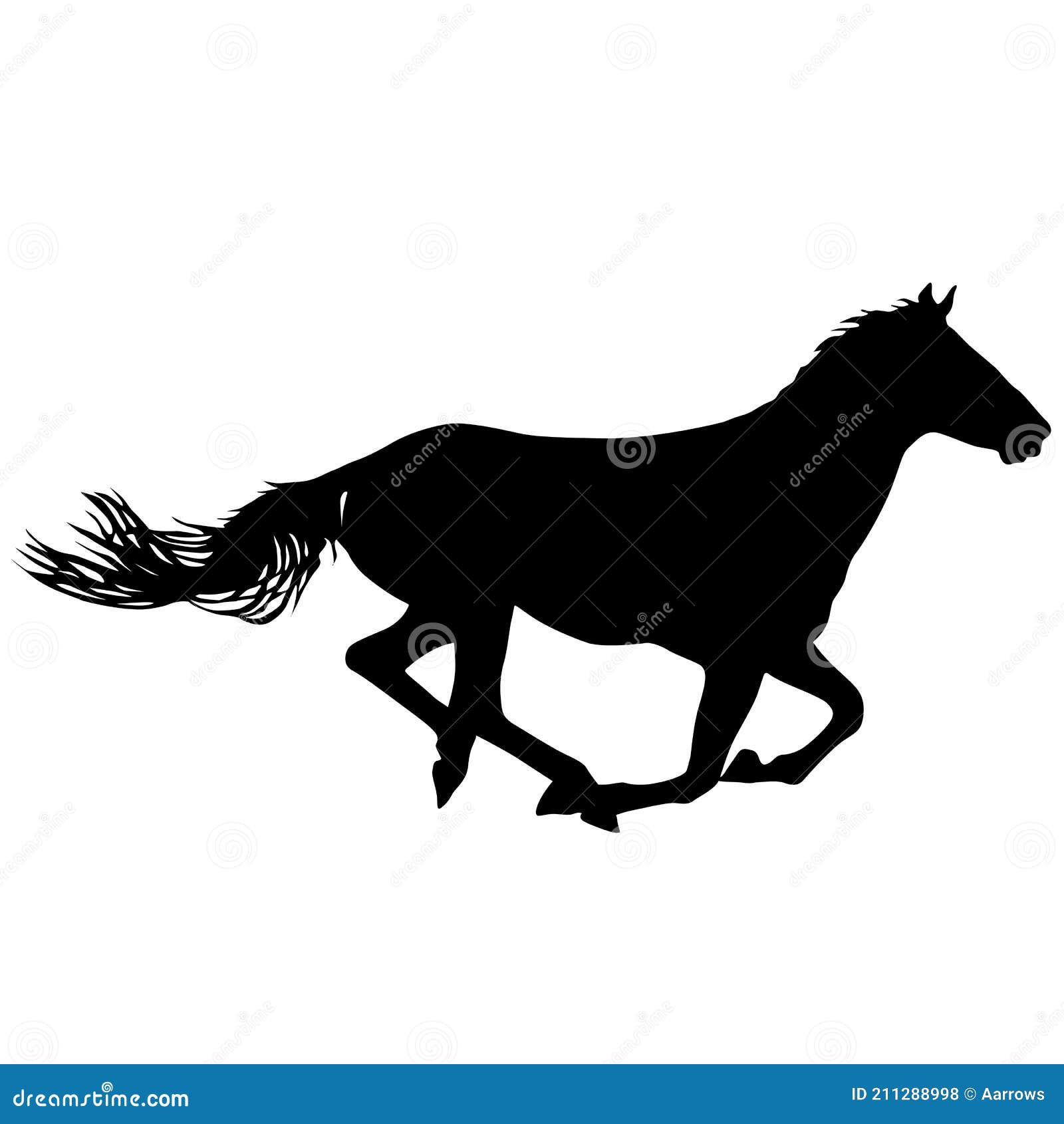 Wallpaper #8GdFAZMBSpphPi3-Nanh68 Silhouette of Black Mustang Horse on White Background Stock Vector
