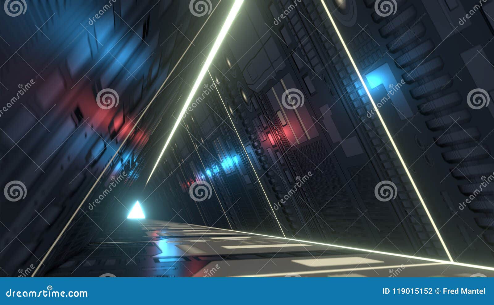 Wallpaper #whmgHo8BtGB6xQ78cXn630 Sci Fi Corridor with Infra Red and Ultraviolet Lights 3D Rendering