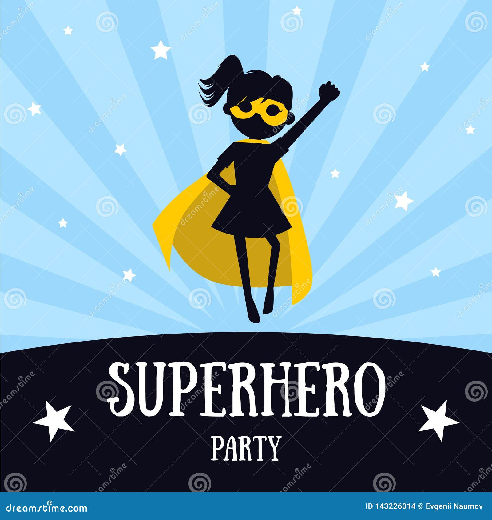 Wallpaper #mTEHNpMB5zzyi_yYhFhv144 Superhero Party Banner Cute Girl in Superhero Costume and Mask