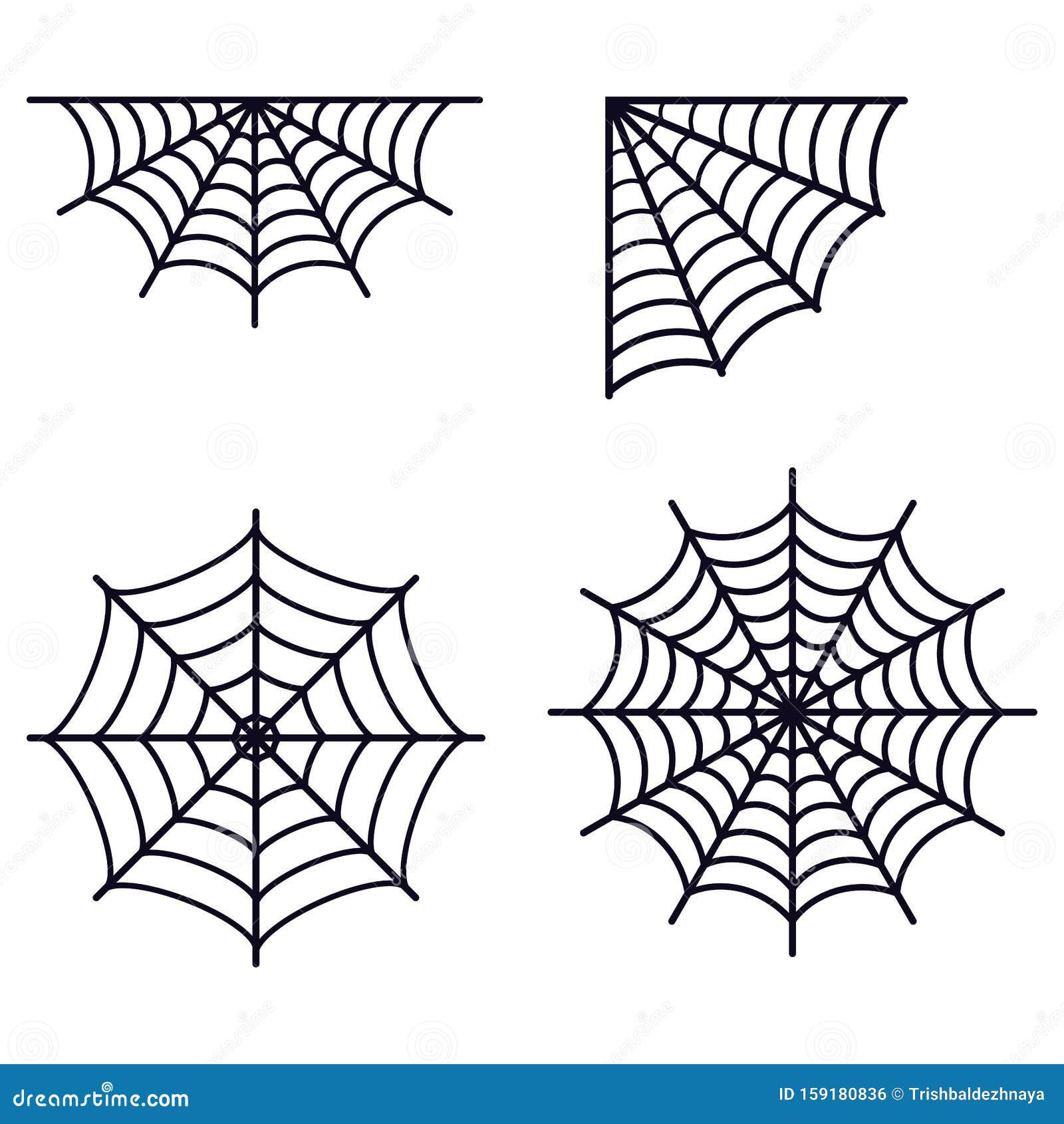 Wallpaper #52dP85IBSpphPi3-BnRA89 Set Different Simple Black Spederwebs Silhouette Icon Isolated on White
