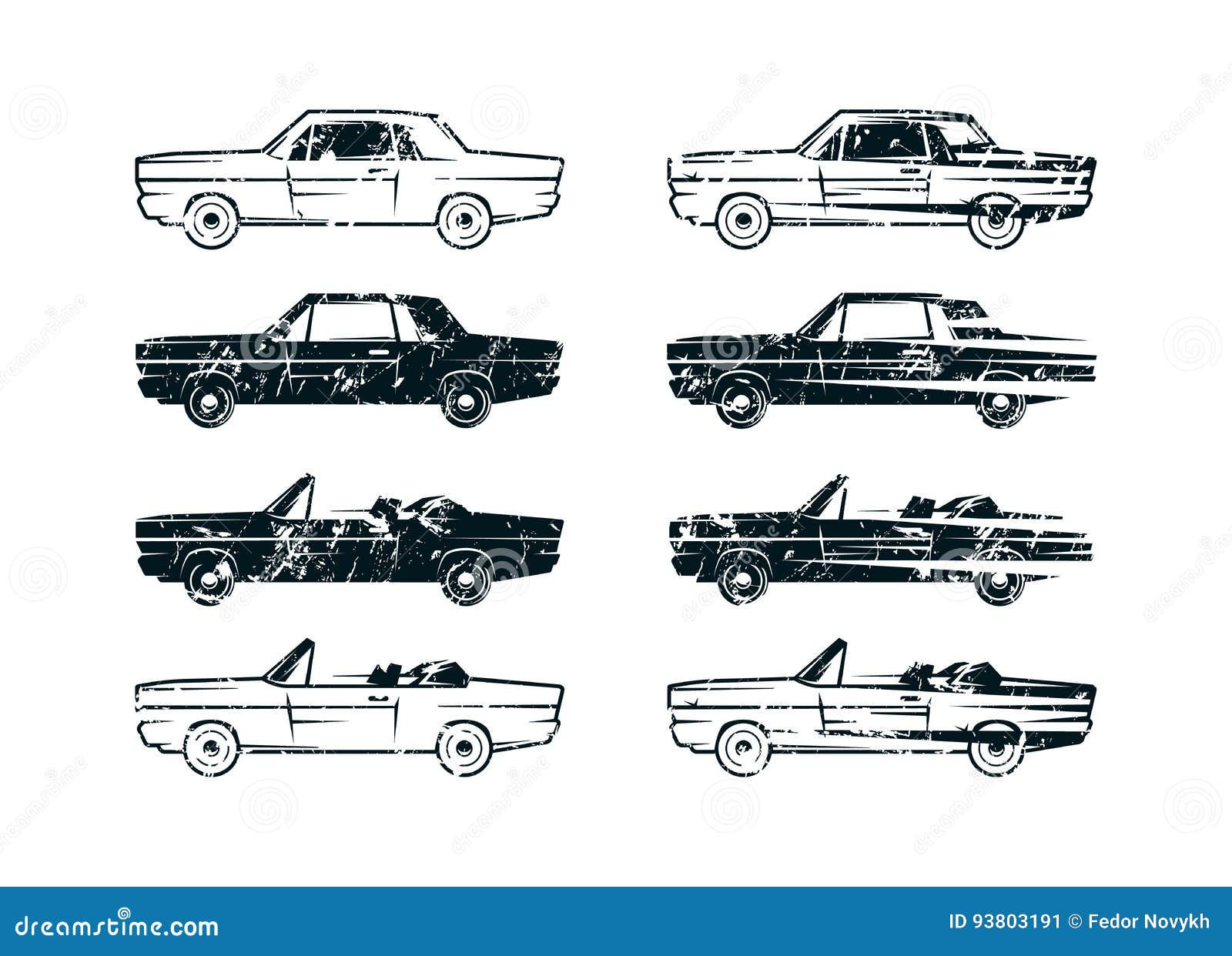Wallpaper #GGfAC5MBSpphPi3-iNun82 Set of Retro Car Silhouettes Stock Vector Illustration of Garage