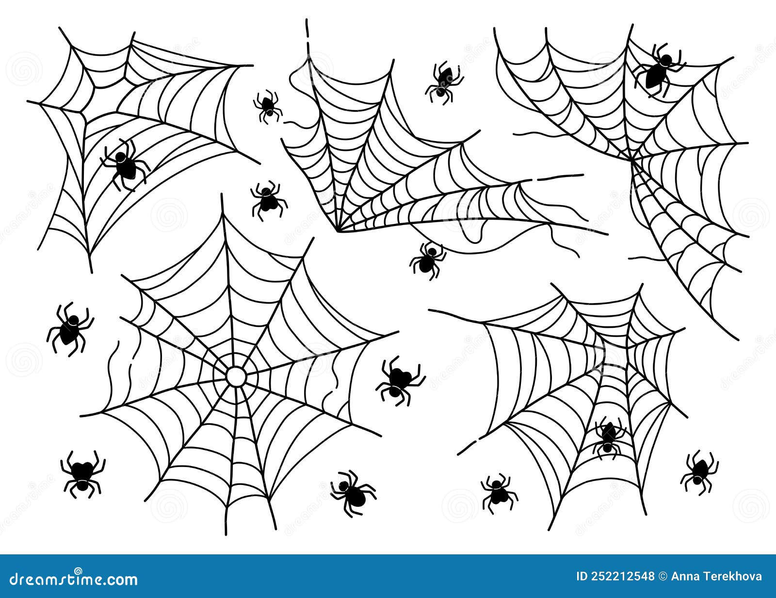 Wallpaper #52dP85IBSpphPi3-BnRA121 Spider Web Set Isolated on White Vector Stock Vector Illustration of