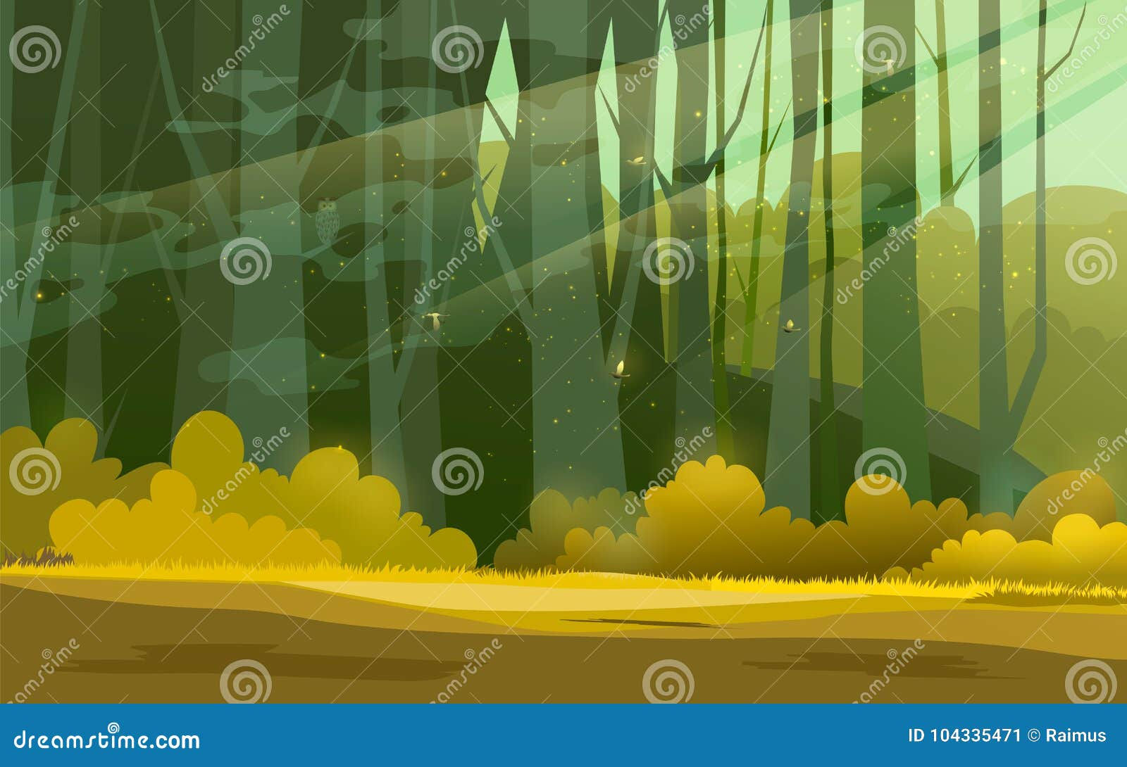 Wallpaper #gXfEJ5MB-pgBXx60hqcW87 Sunny Forest Background Vector Illustration of Woods in Forest in