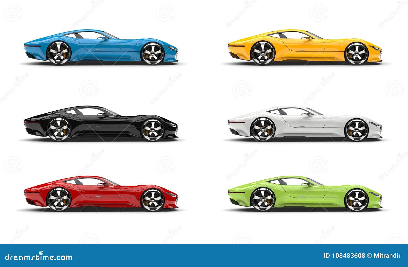 Wallpaper #gGeK55IBSpphPi3-Ajjr253 Set of Modern Super Sports Cars in Various Colors Stock Illustration