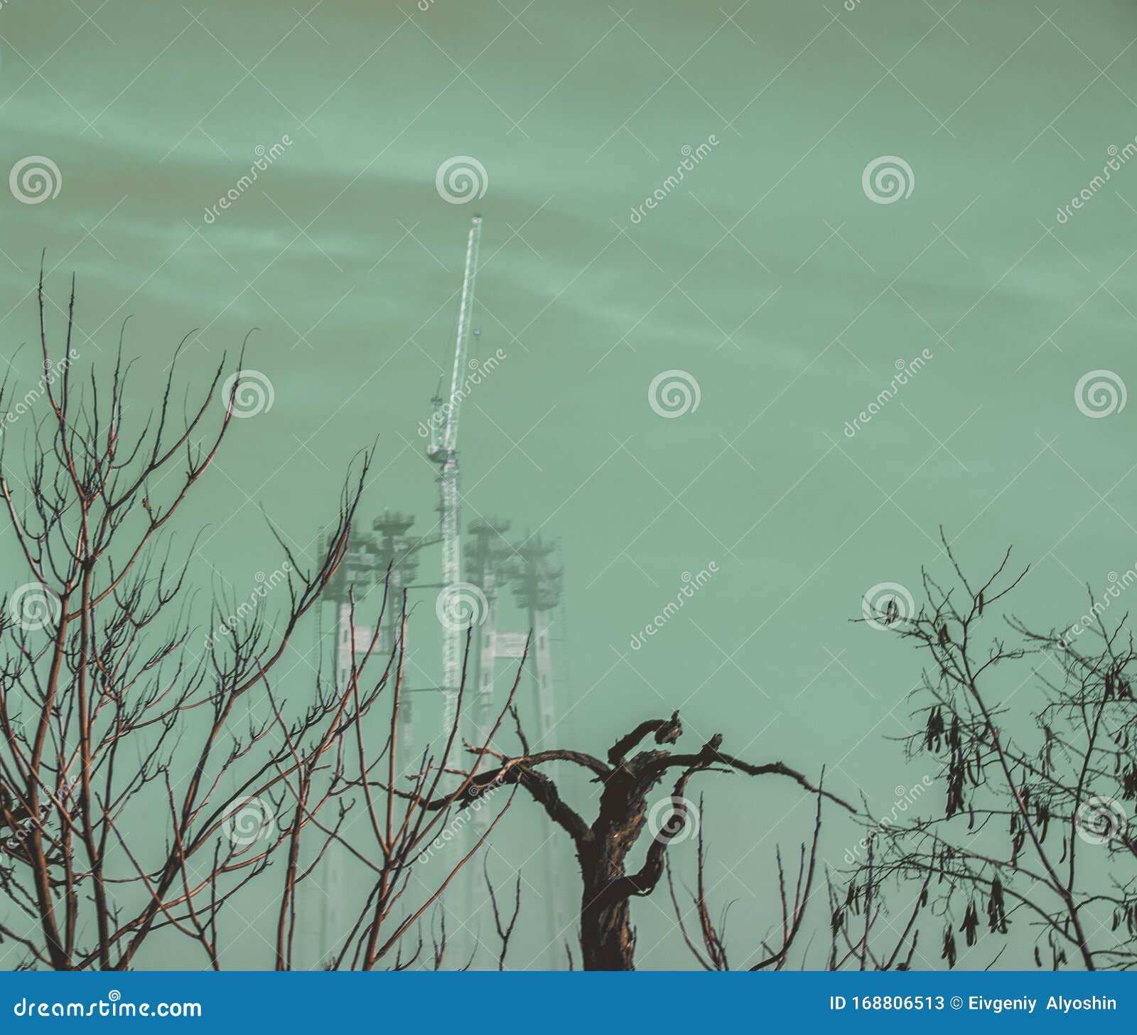 Wallpaper #GPSlOZMBKFX8bn3rdnf6182 Sci Fi Scenery of Bridge Pylons in Fog on Futuristic Background with