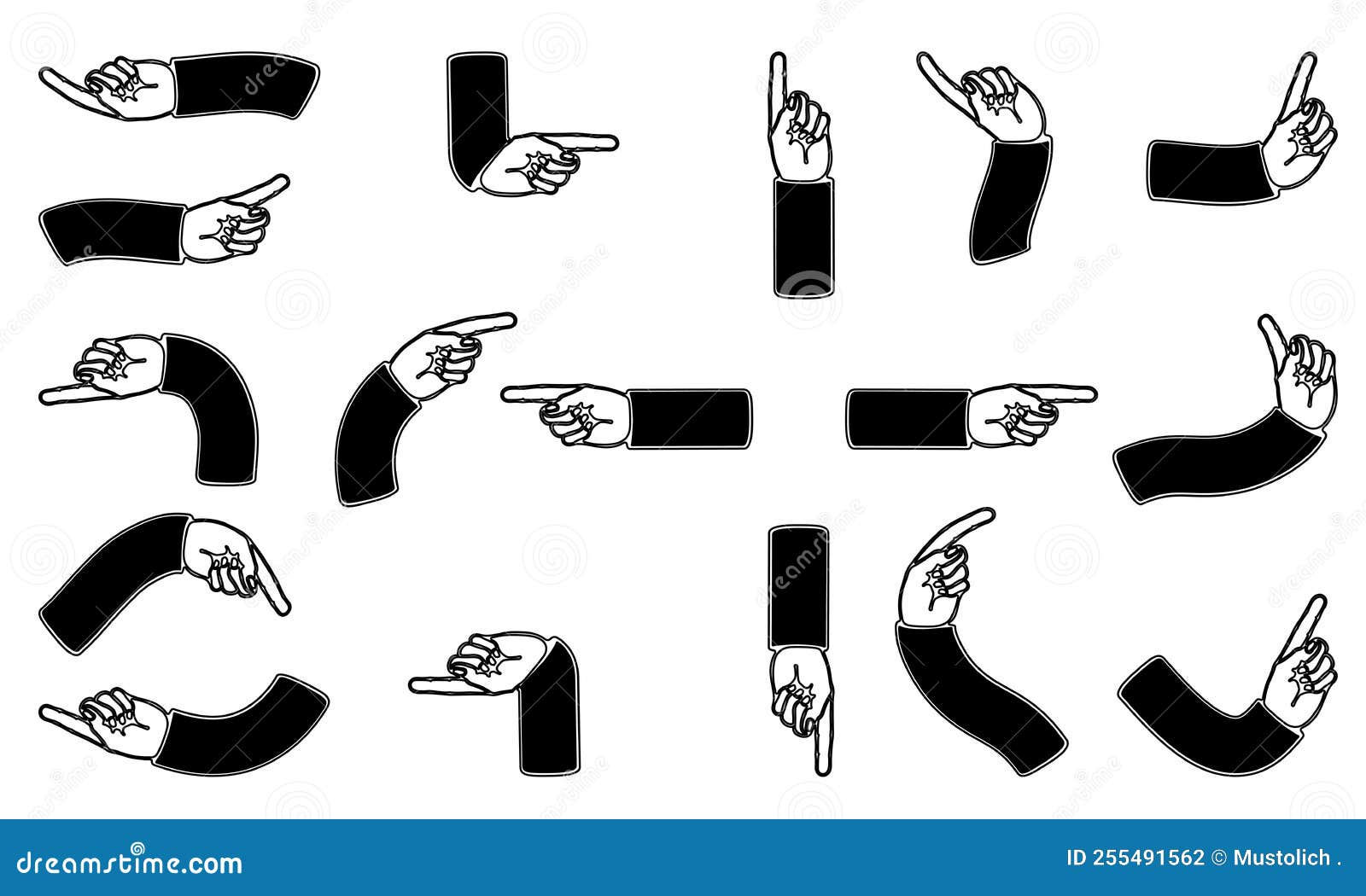 Wallpaper #AGcI75IBSpphPi3-VmDL235 Set of Pointing Finger Silhouettes Stock Illustration Illustration of
