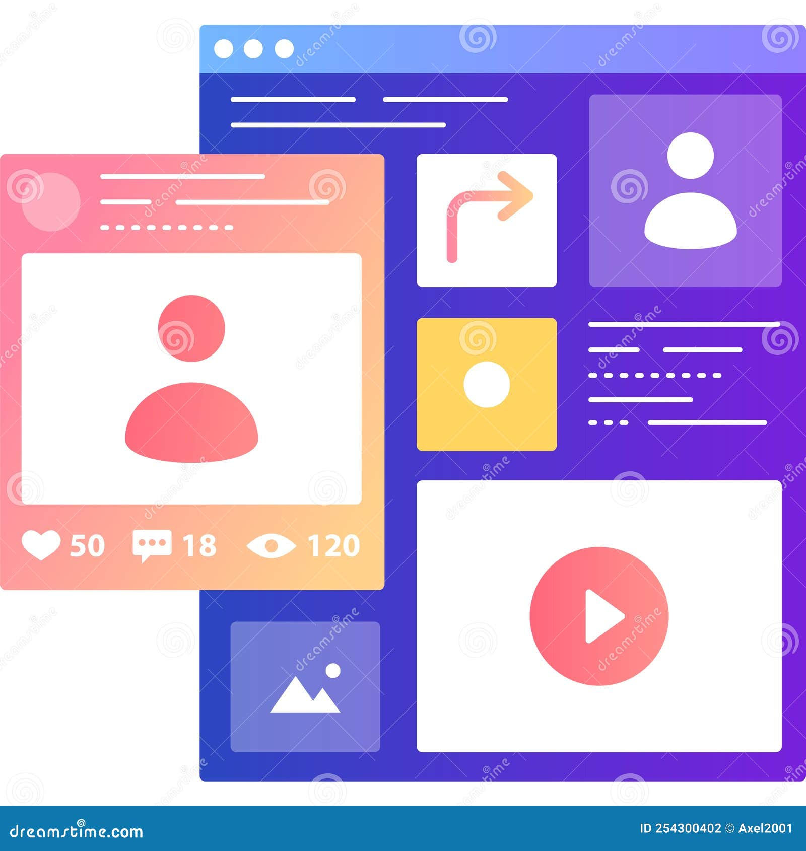 Wallpaper #lWe_75IBSpphPi3-ZGNL309 Social Media App Development Flat Vector Icon Stock Vector
