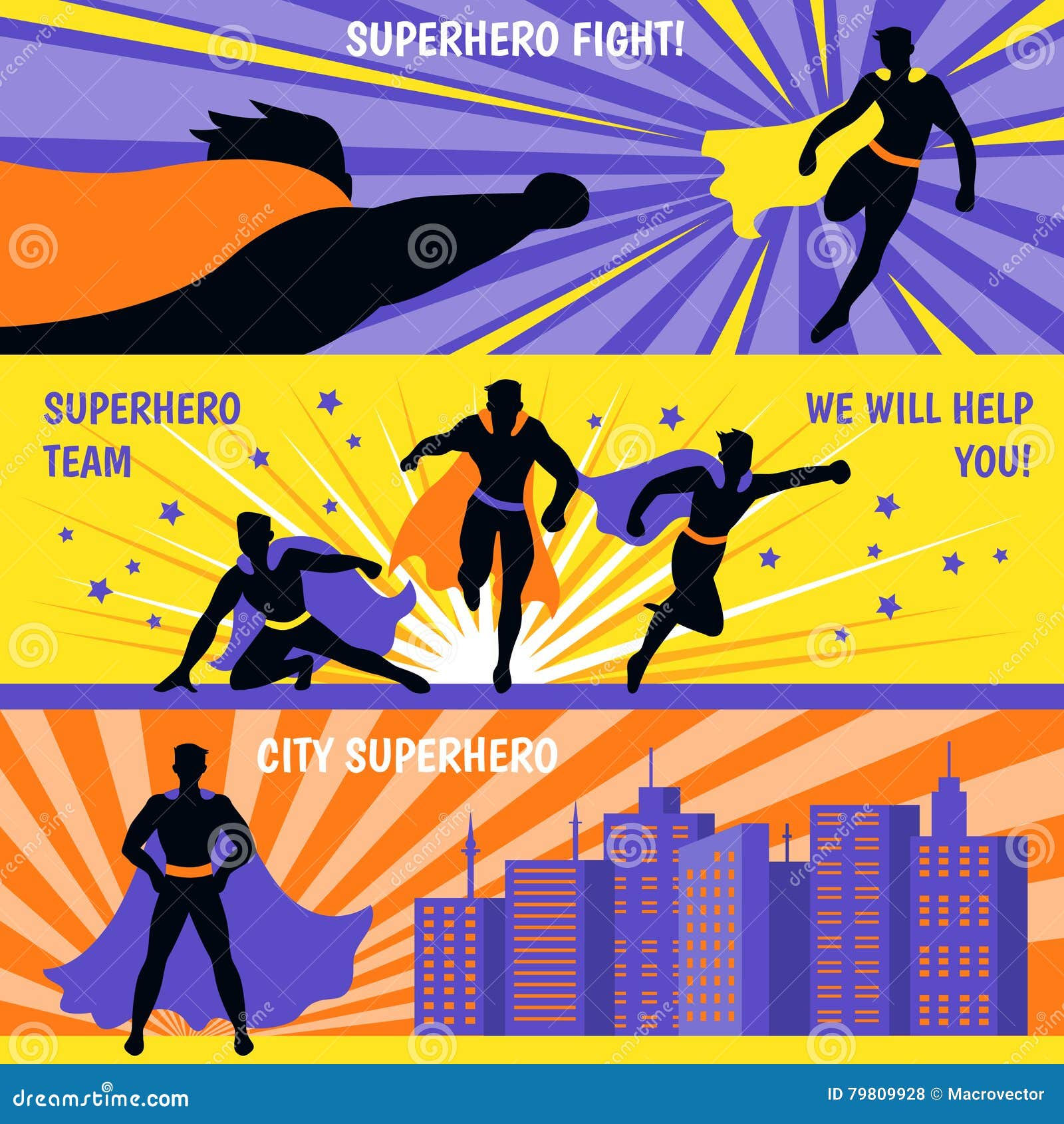 Wallpaper #EjHONZMB5zzyi_yYEVil244 Superhero Horizontal Banners Set Stock Vector Illustration of Black