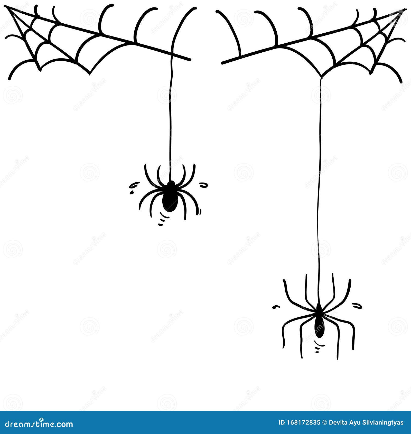 Wallpaper #cGgHF5MBSpphPi3-TQ0z110 Spider Web Illustration with Handddrawn Doodle Style Cartoon Vector
