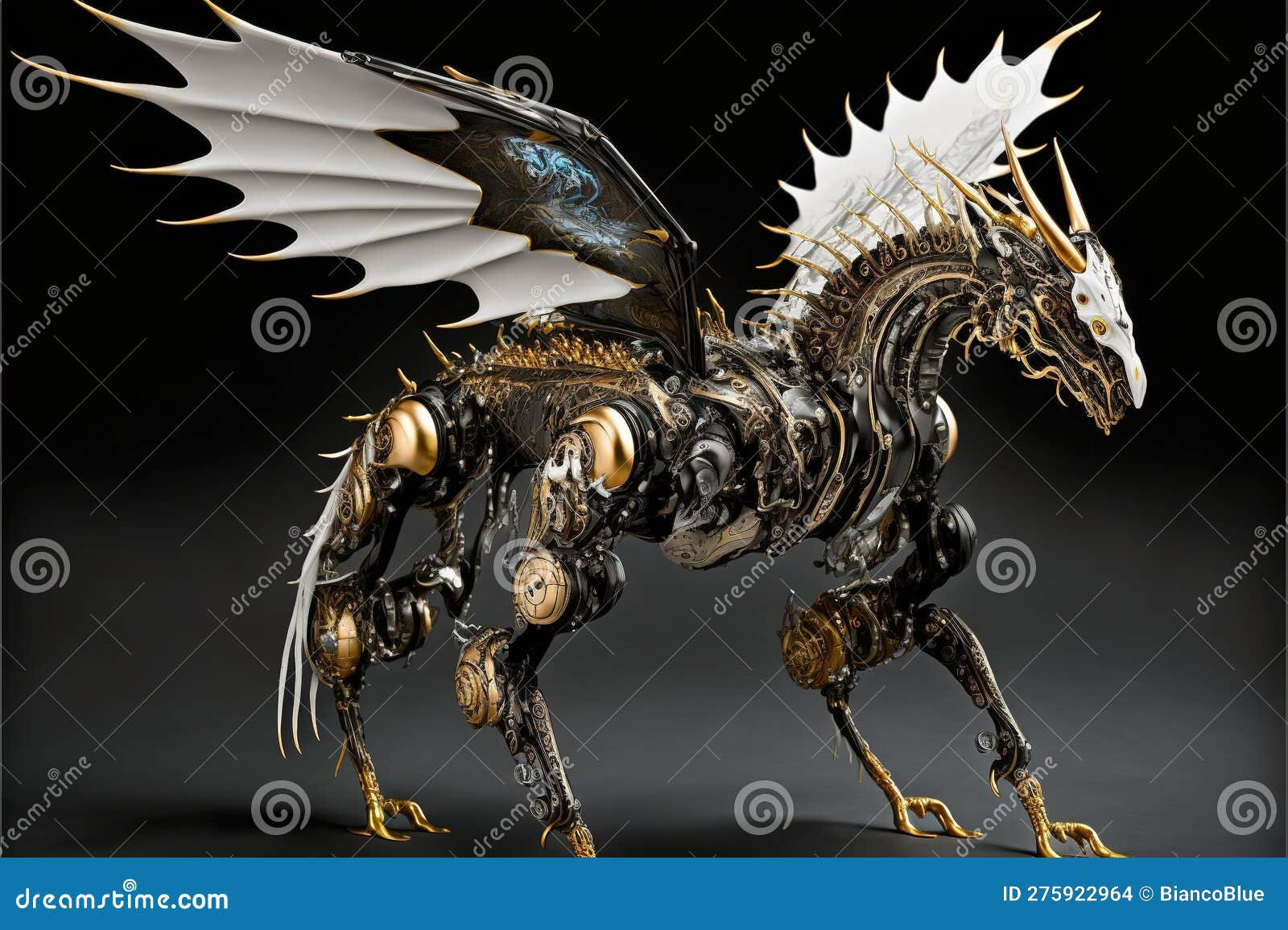 Wallpaper #MGh_F5MBSpphPi3-Ow_u230 Steel Dragon with Fantasy Sci Fi and Steampunk Design Model Stock