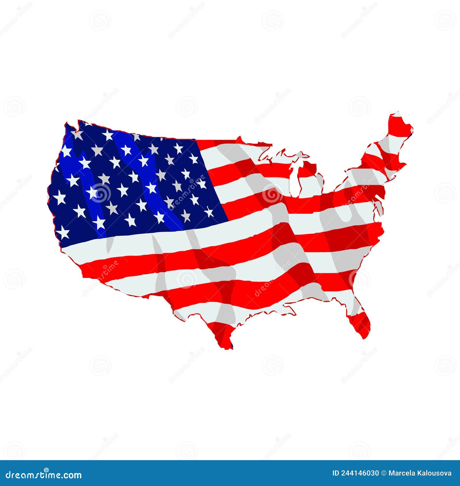 Wallpaper #de5b9 Premium Vector Minimalist American Flag Illustration Drawn with a