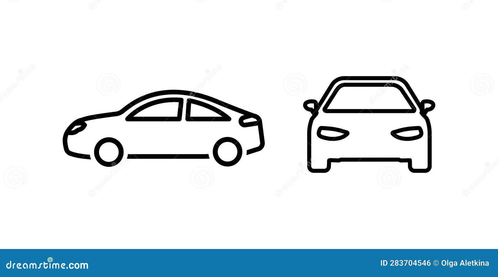 Wallpaper #kWidIpMBSpphPi3-uDN466 Set of Various Cars Front and Side View Outline Vector Icon Stock