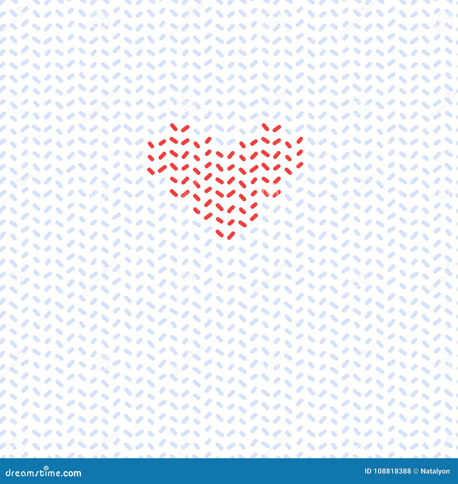 Wallpaper #HGdy7ZIBSpphPi3-_1jy234 Simple Knitted Heart on Blue and White Doodle Knitted Geometric