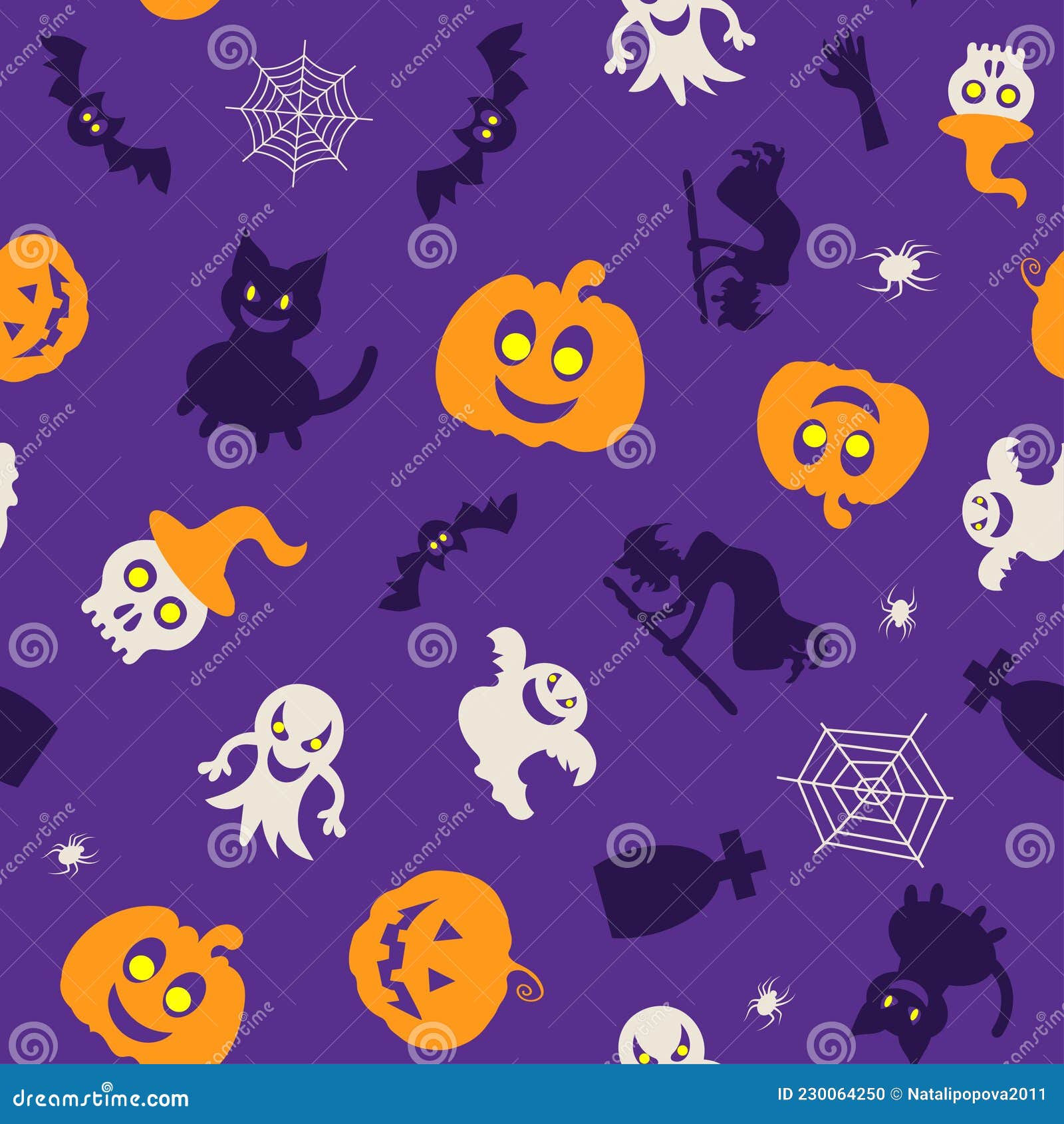 Wallpaper #Fmdx5pIBSpphPi3-DjO-395 Seamless Vector Pattern for Halloween Design Halloween Symbols