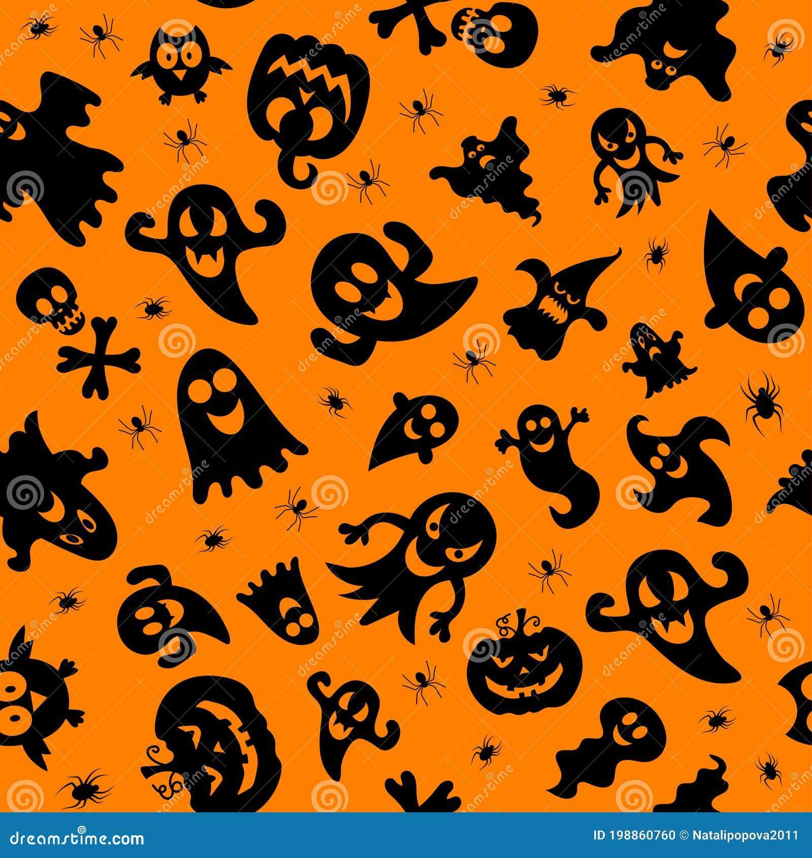 Wallpaper #RPS3OZMBKFX8bn3r6ncE192 Seamless Vector Pattern for Halloween Design Halloween Symbols Ghost