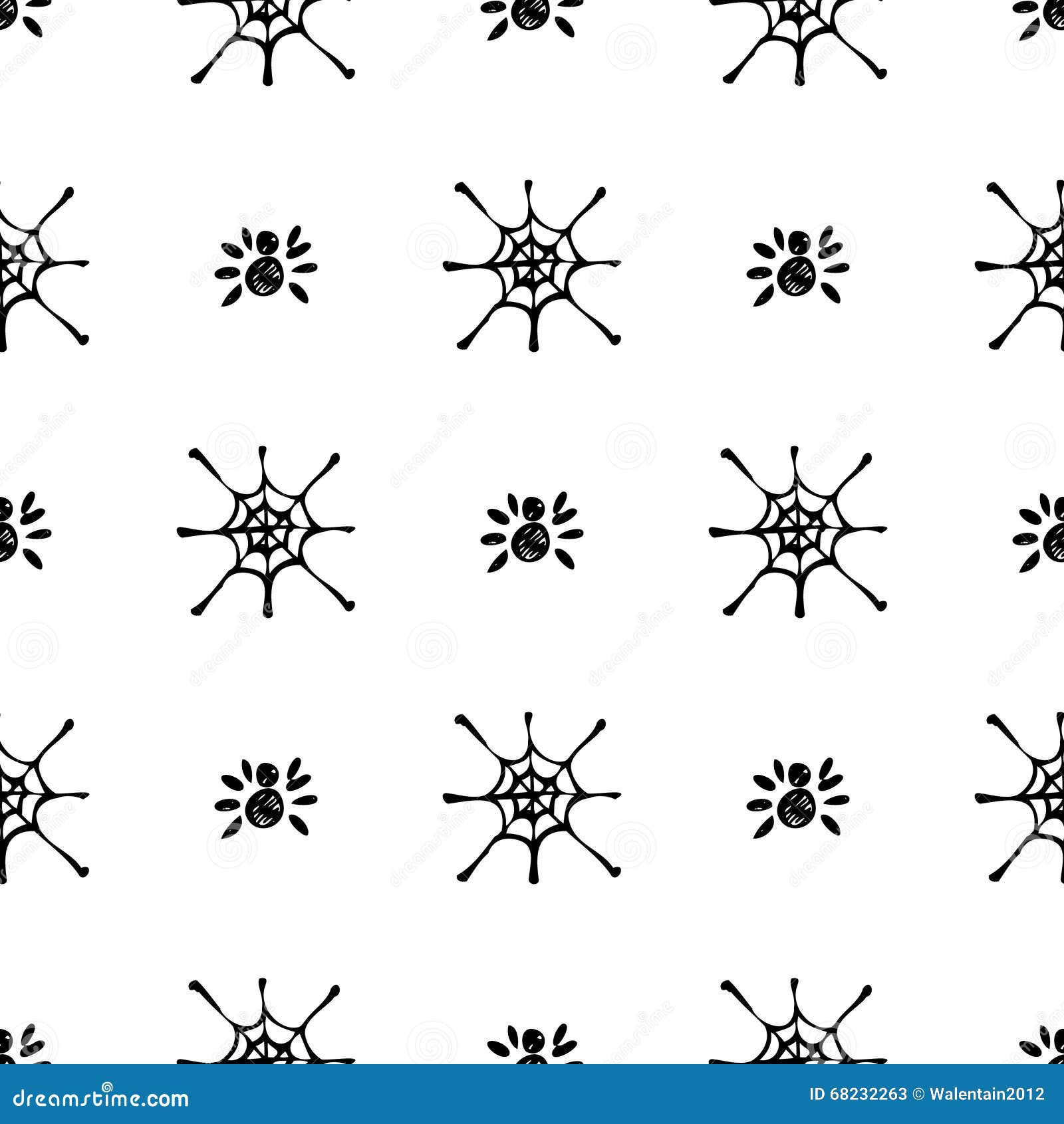 Wallpaper #52dP85IBSpphPi3-BnRA410 Seamless Vector Pattern with Insects Symmetrical Black and Wseamless