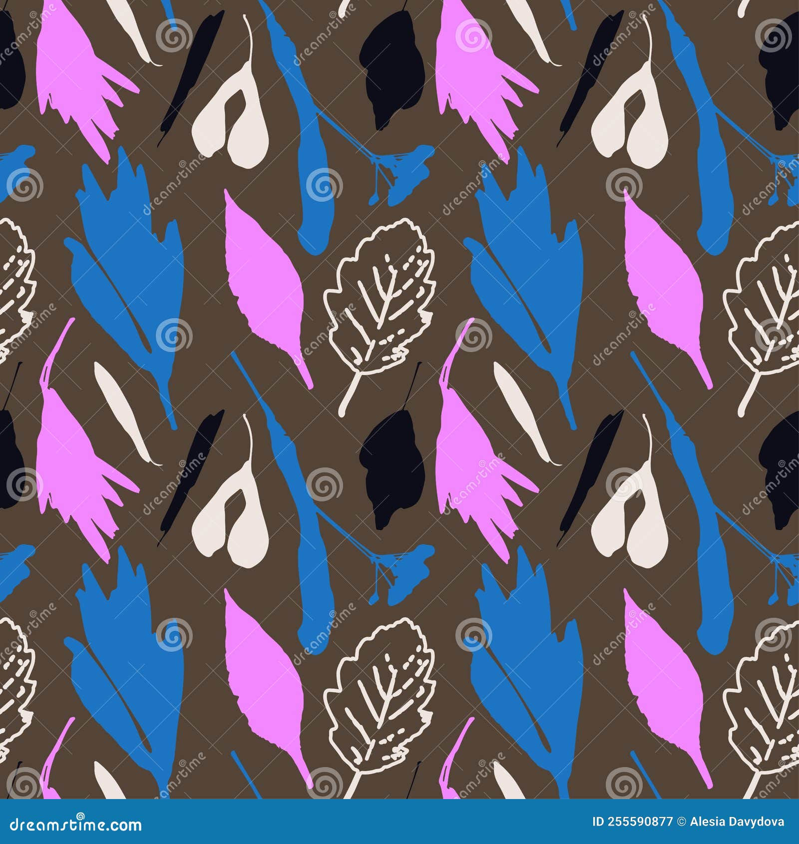 Wallpaper #K2ci-ZIBSpphPi3-NowG435 Seamless Vector Pattern with Linden Flower Leaves Twigs Botanical