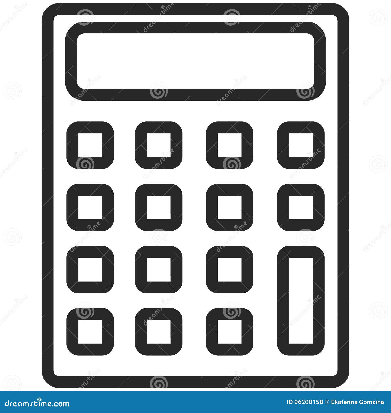 Wallpaper #XmepBpMBSpphPi3-QcIQ54 Simple Vector Icon of a Classic Calculator in Line Art Style Pixel