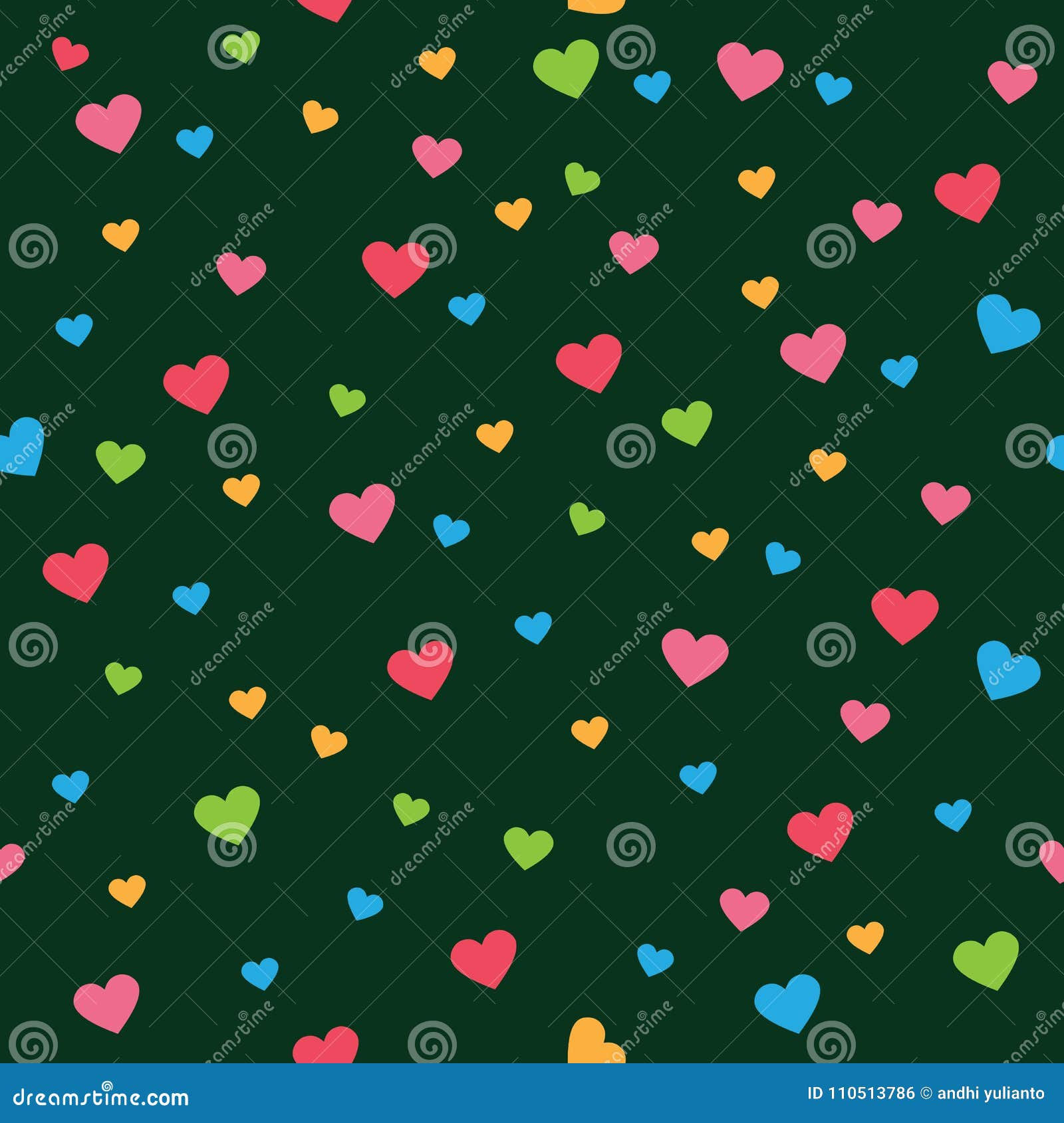 Wallpaper #Tmd395IBSpphPi3-tobx68 Spread Heart Love Shape on Dark Green Vector Seamless Pattern Stock