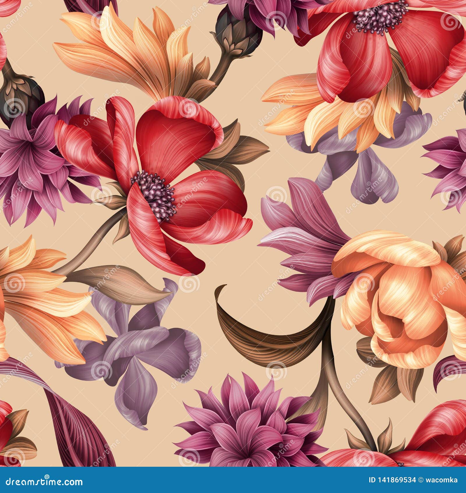 Wallpaper #4B2MLZMBlOZrFDOkv9C434 Pattern Design Floral Flower Pattern Design on Behance Seamless