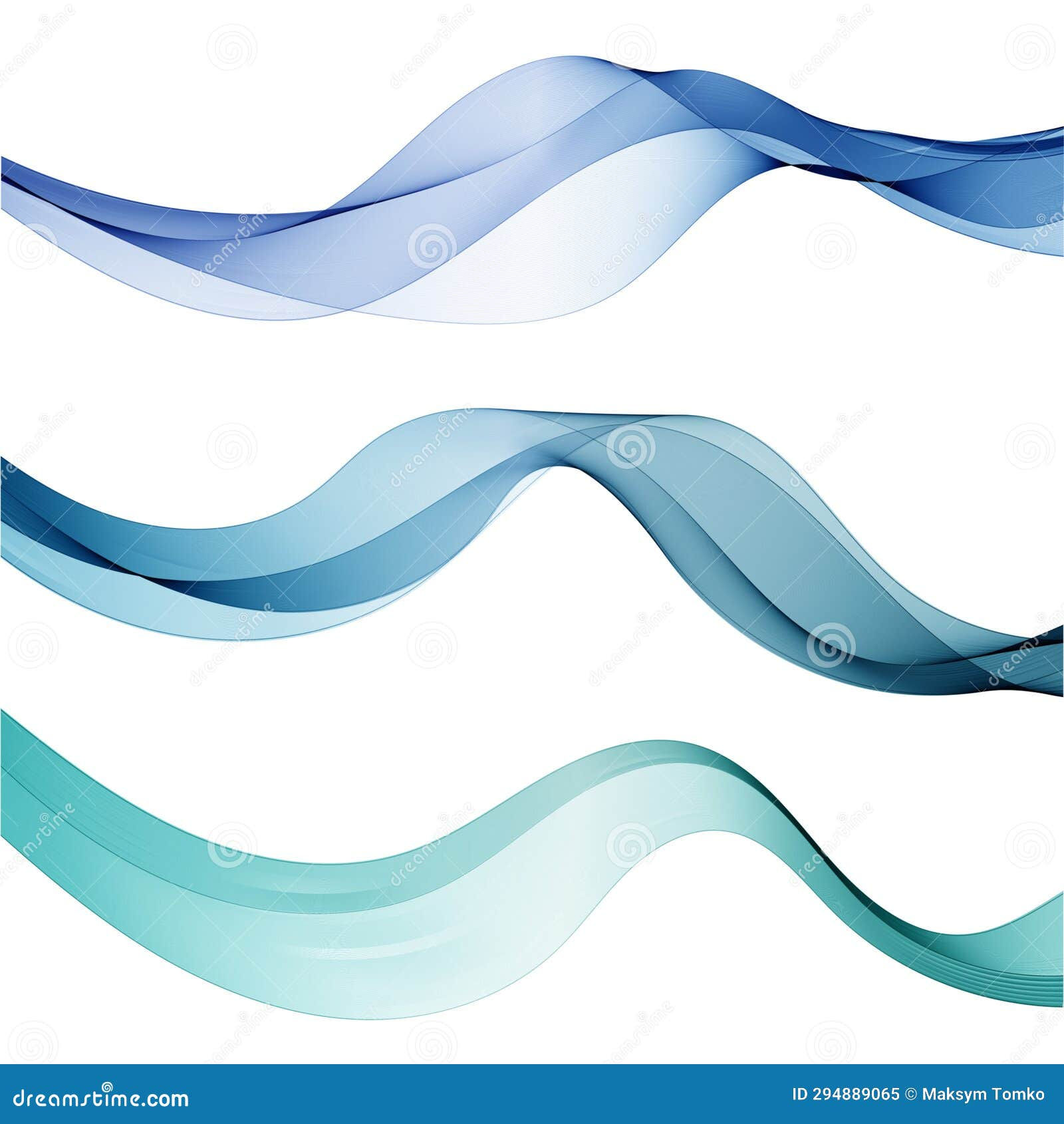 Wallpaper #Z2f7-5IBSpphPi3-9ZYM96 Set of Abstract Blue Waves on a Transparent Background Vector