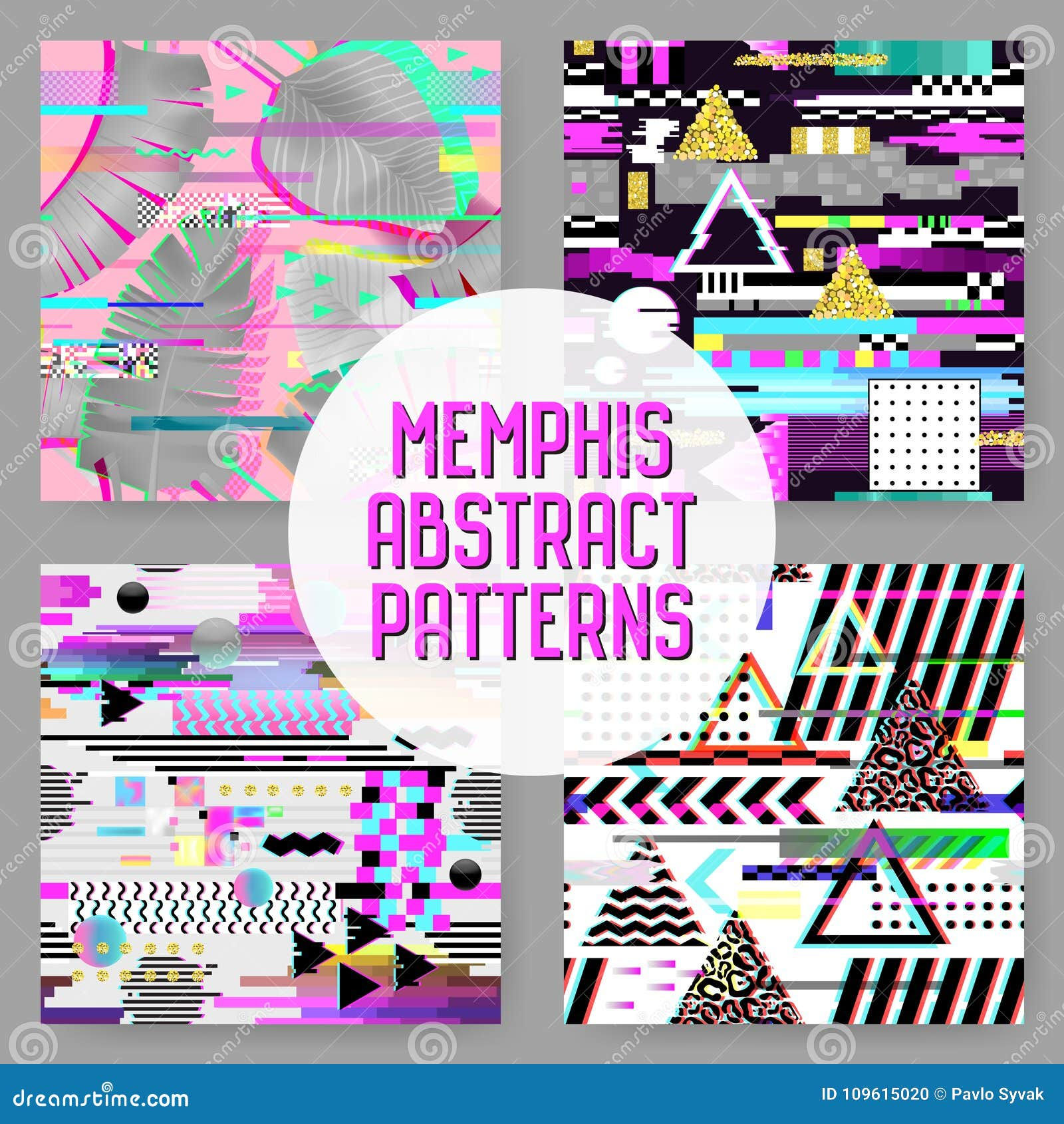 Wallpaper #k20raZcBycdYOYFT3nCL18 Seamless Patterns Set Glitch Design Cyberpunk Digital Backgrounds with