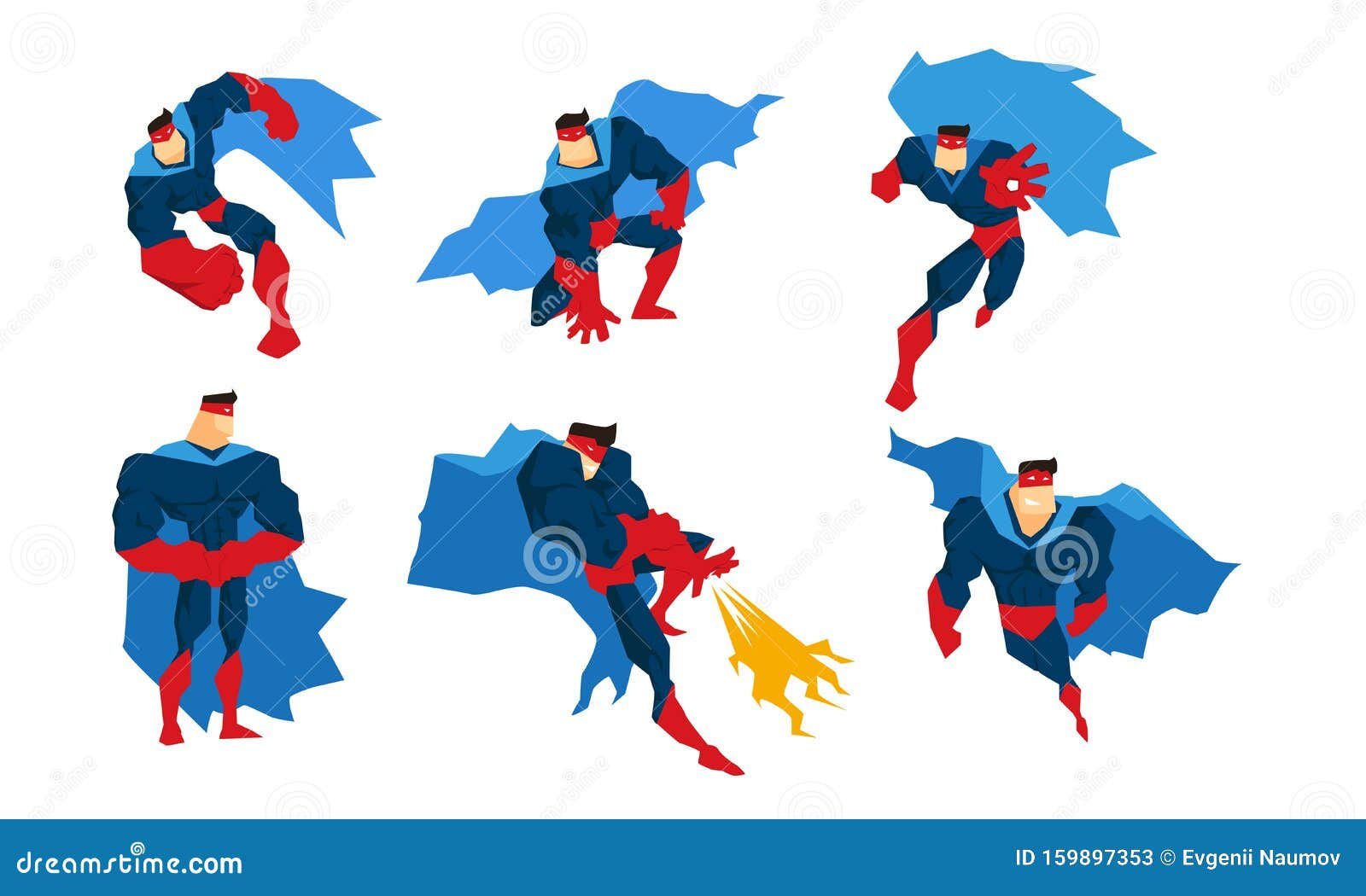 Wallpaper #DheCPpMBPLD5_VENvOBA47 Superman Character Set Comic Muscular Superhero in Different Action