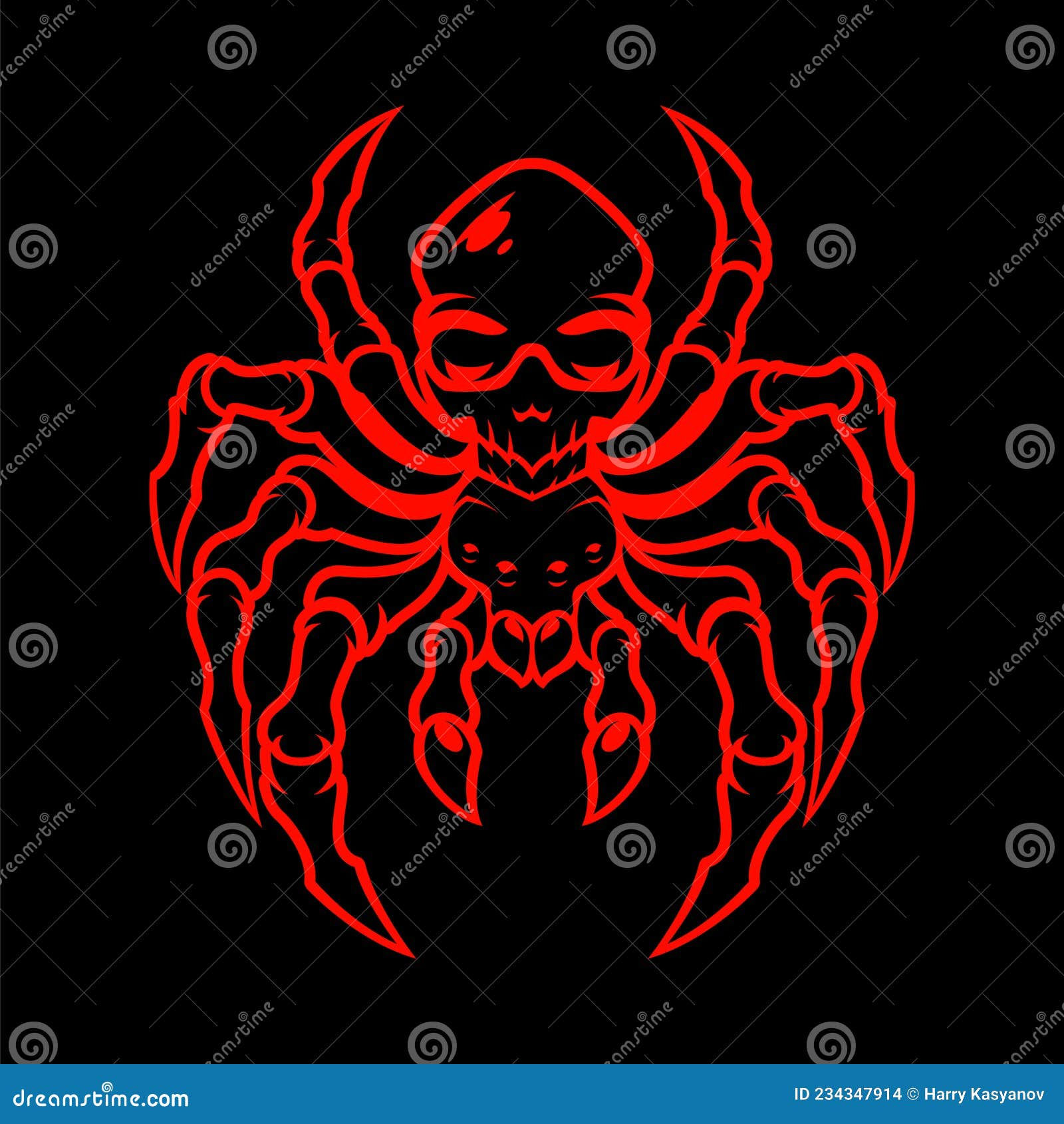 Wallpaper #gfRVOpMBKFX8bn3rWnh322 Spider Skull Logo Stock Vector Illustration of Graphic 234347914