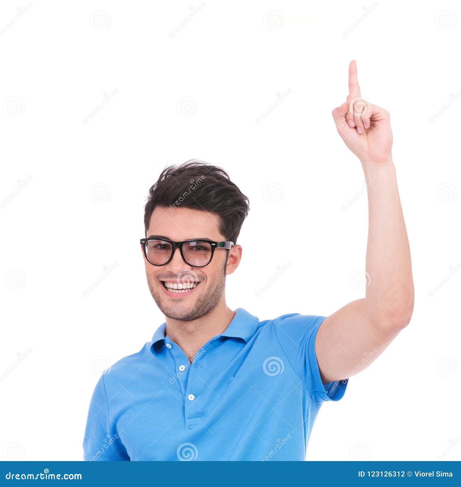 Wallpaper #rhlaDo8BtGB6xQ78ilm257 Smiling Young Casual Man Pointing Up Stock Photo Image of Hands