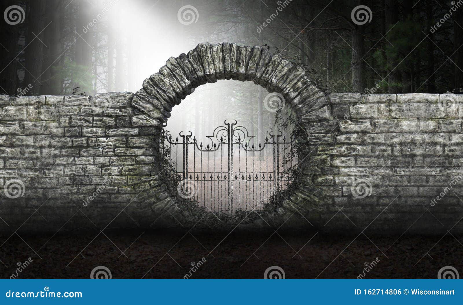 Wallpaper #NWegBpMBSpphPi3-J8JF176 Surreal Science Fiction Gate Background Stock Photo Image of Light