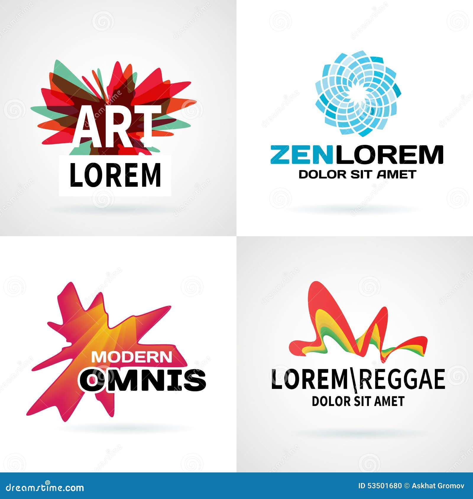Wallpaper #rx08LZMBlOZrFDOkPs-y40 Set of Modern Colorful Abstract Logo Emblem Vector Stock Vector