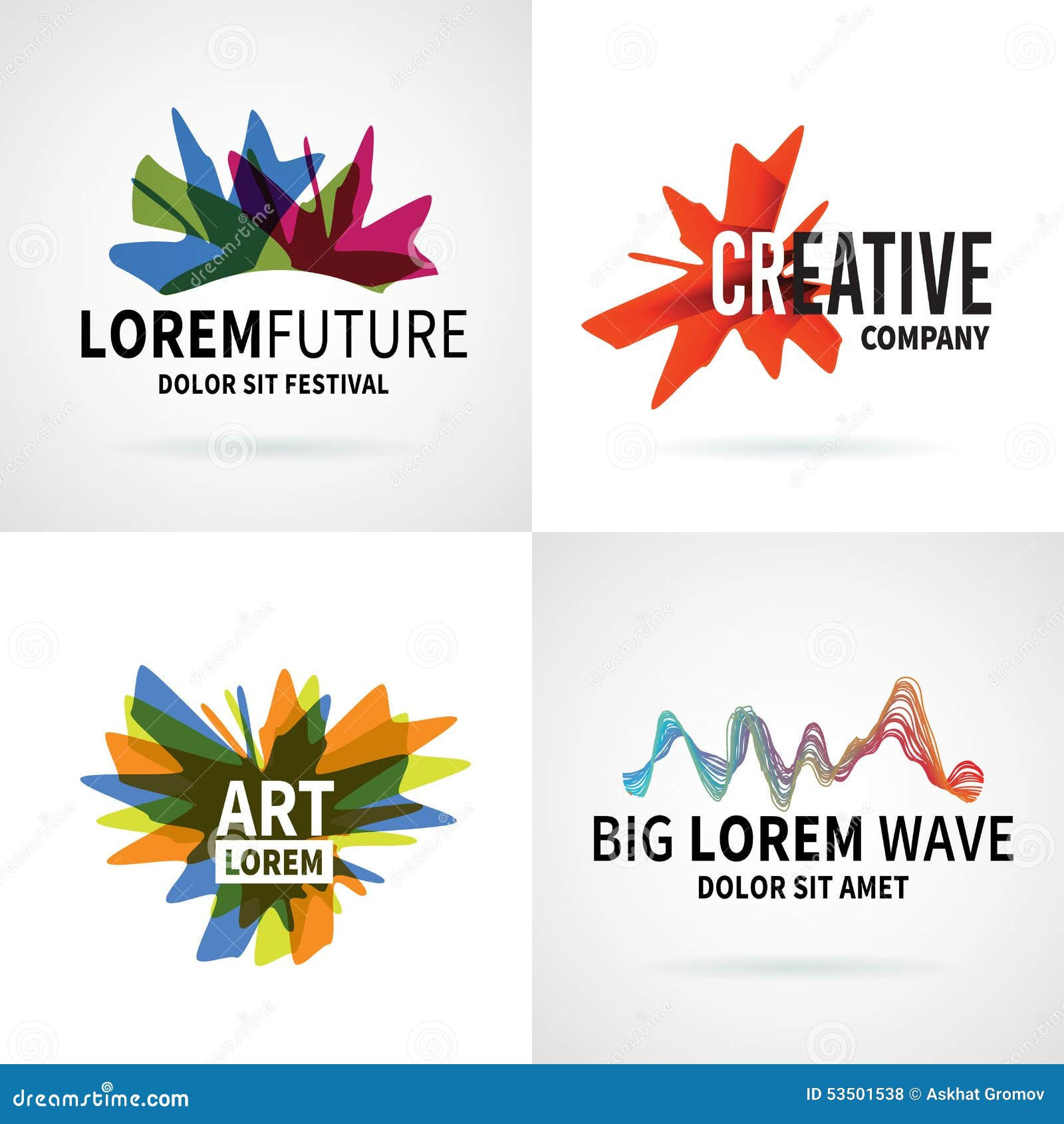 Wallpaper #rx08LZMBlOZrFDOkPs-y54 Set of Modern Colorful Abstract Logo Emblem Vector Stock Vector