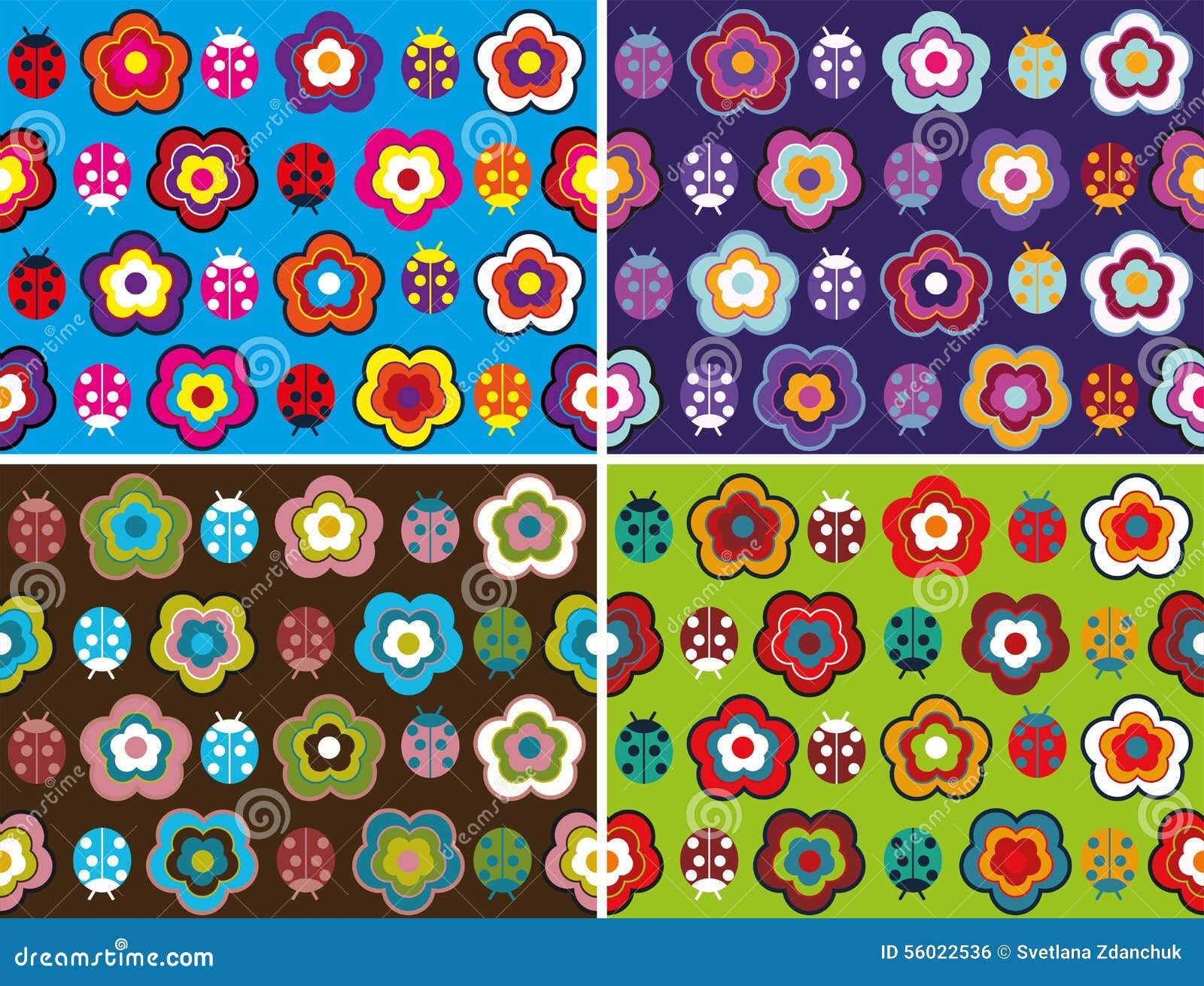 Wallpaper #4GdP9JIBSpphPi3-k3mn85 Seamless Pattern with Pretty Flowers on Different Stock Vector