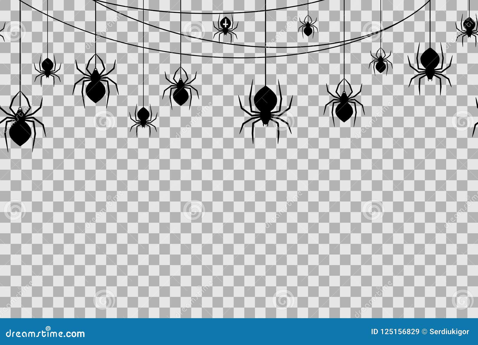 Wallpaper #n2GfLpMB3VrvfBrRMSSm72 Seamless Pattern with Spiders for Halloween Celebration on Transparent