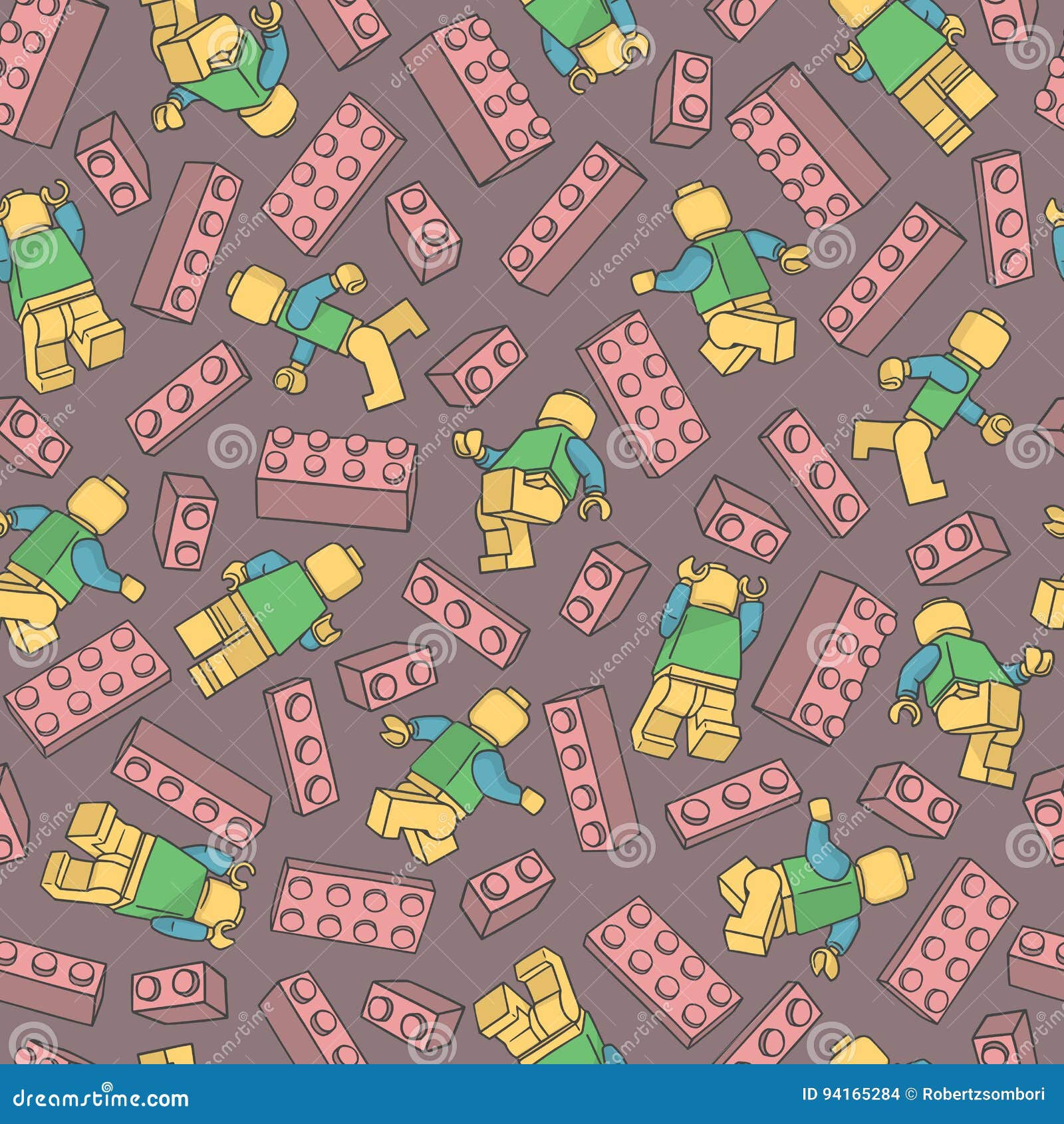 Wallpaper #BGj9GJMBSpphPi3-RxXs22 Seamless Pattern with Lego Characters and Lego Blocks Stock