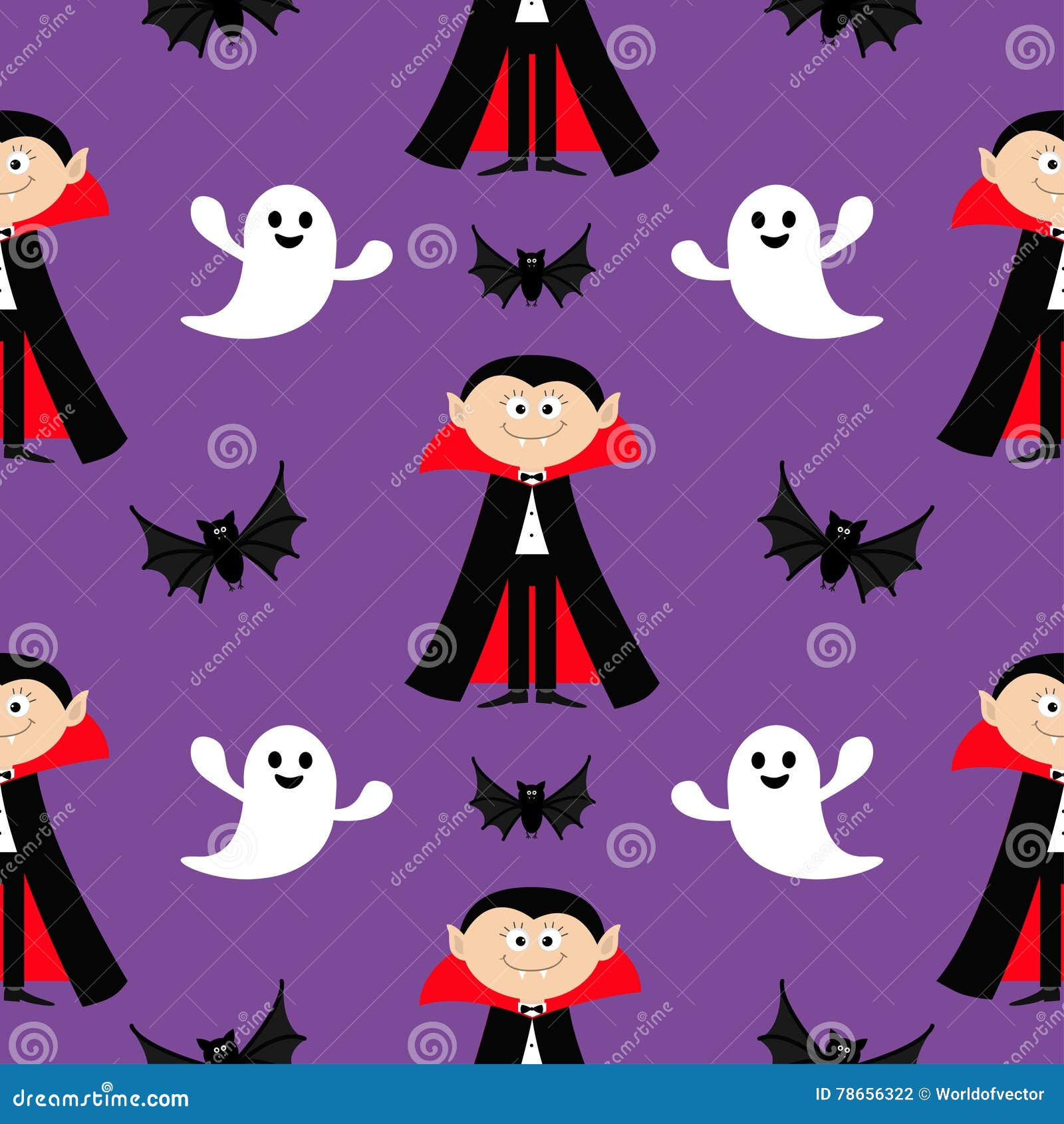 Wallpaper #UEBvMJMBJhL2WPbav8H-223 Seamless Pattern Count Dracula Flying Bat Ghost Spirit Cute Cartoon