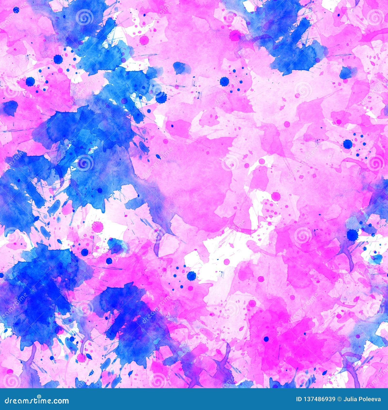 Wallpaper #lmce9pIBSpphPi3-WILG47 Seamless Pattern of Pink Blue and Purple Watercolor Blots for