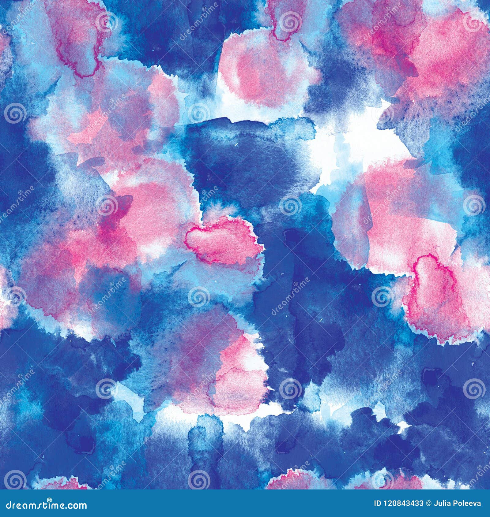 Wallpaper #lmce9pIBSpphPi3-WILG7 Seamless Pattern of Pink Blue and Purple Watercolor Blots for