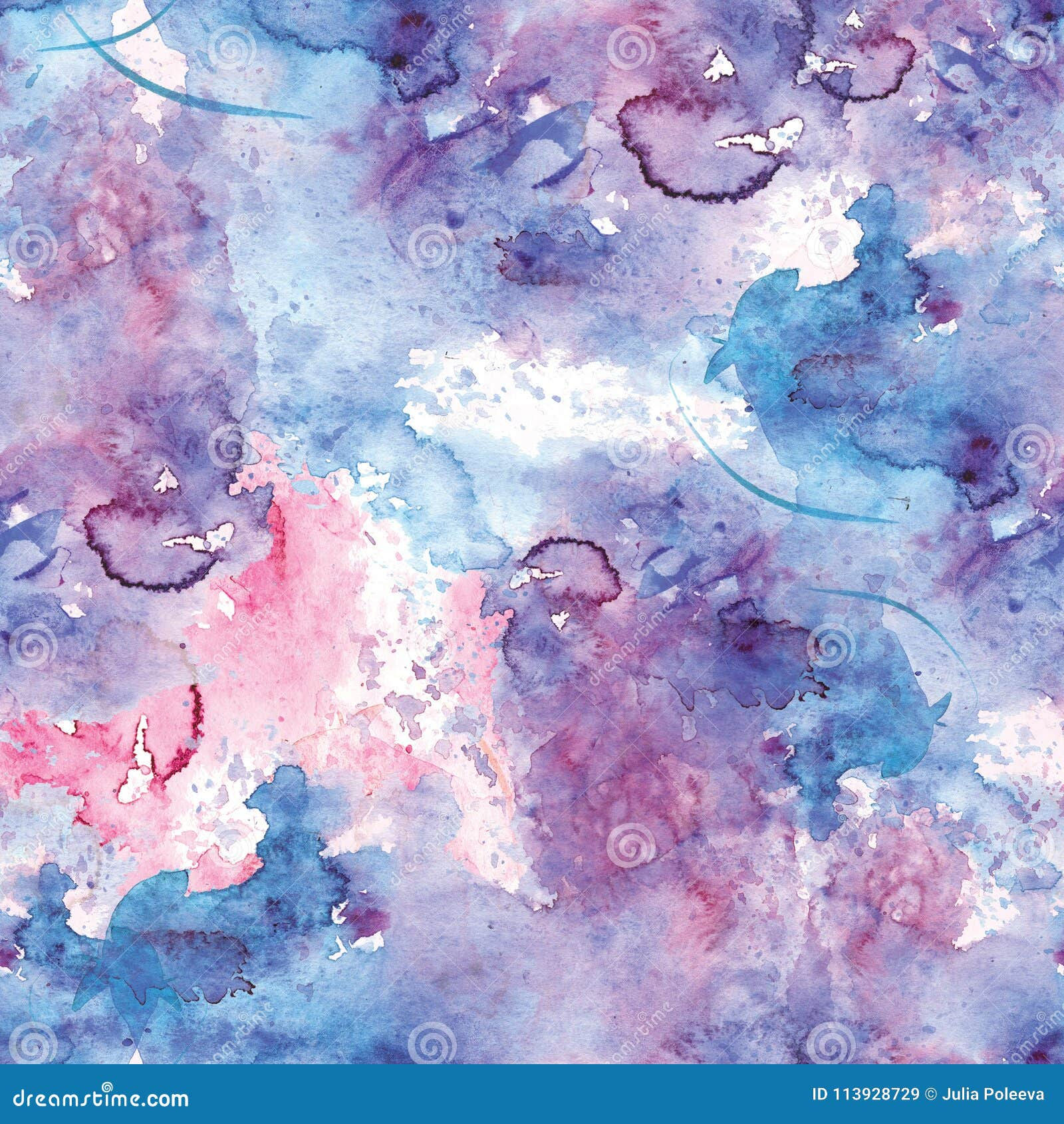 Wallpaper #lmce9pIBSpphPi3-WILG19 Seamless Pattern of Pink Blue and Purple Watercolor Blots for