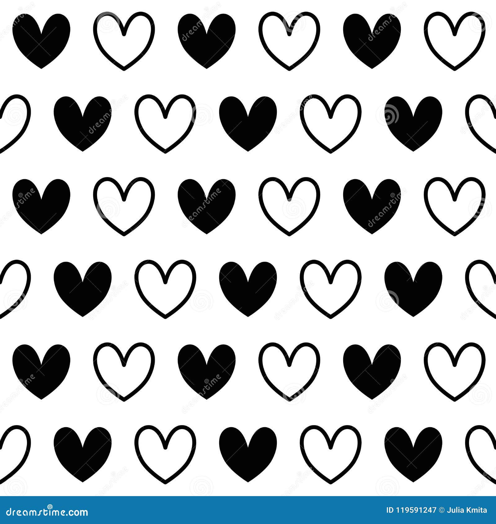 Wallpaper #12eRAJMBSpphPi3-GKYv144 Black White Heart Seamless Pattern Stock Illustration Illustration of