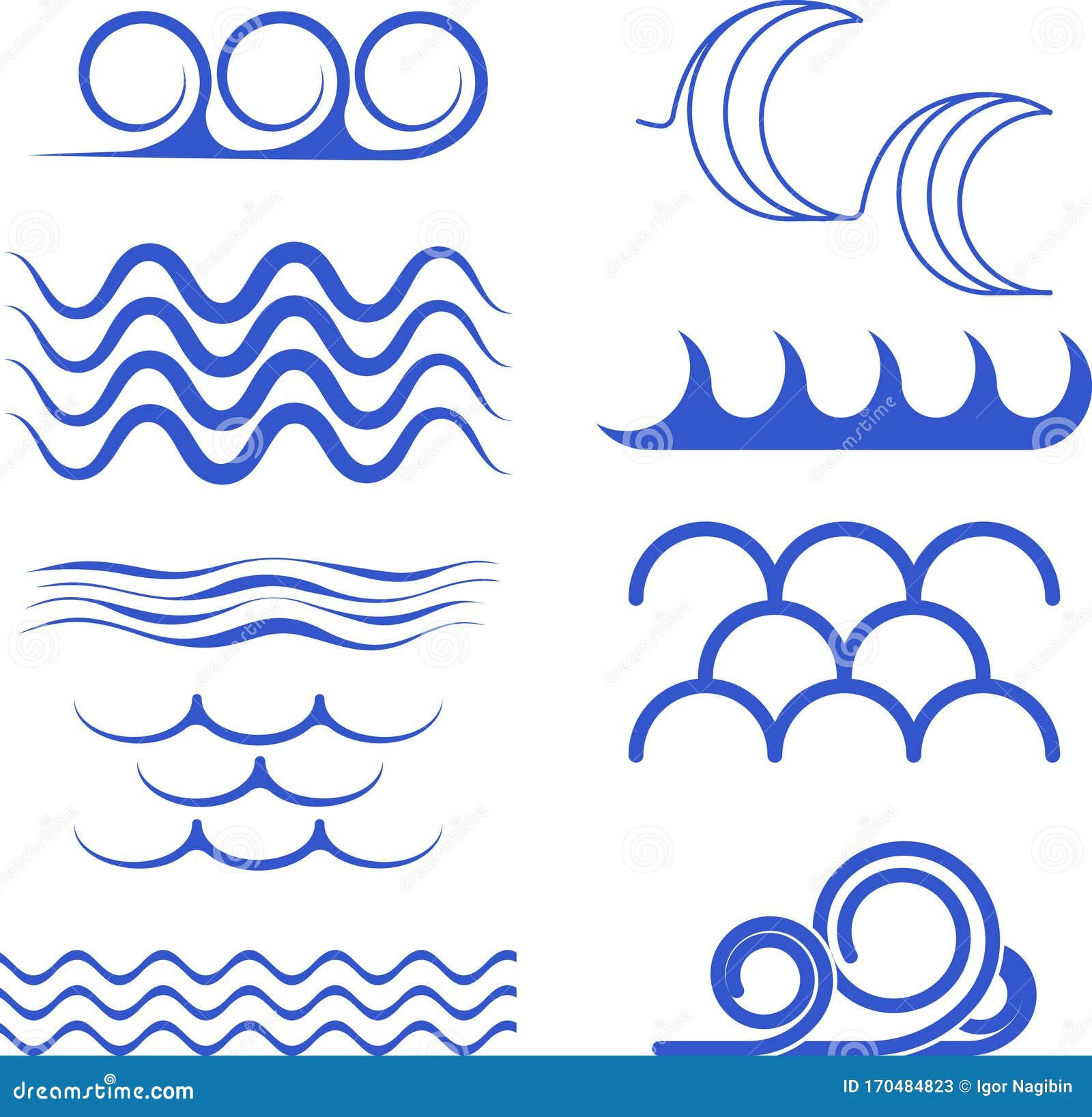 Wallpaper #1mc1CJMBSpphPi3-Ccl7244 A Set of Sea Wave Icons Water Design Elements Stock Vector