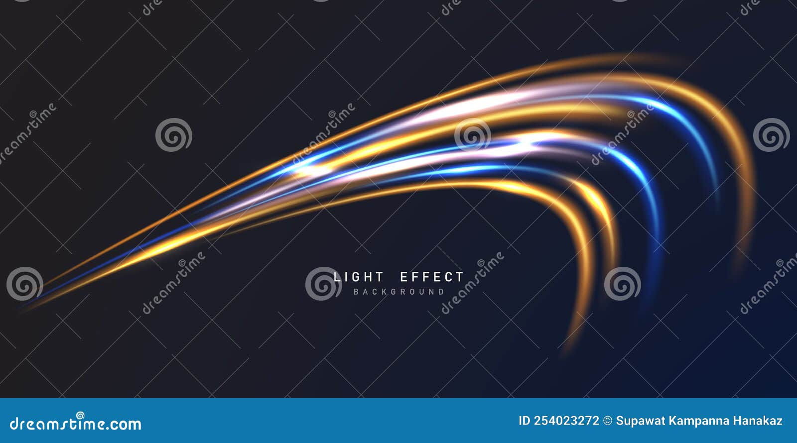 Wallpaper #VywZSpMB0E1QgA7wsvWg22 Golden Neon Light Line Design with Blue Blur Modern Abstract Vector